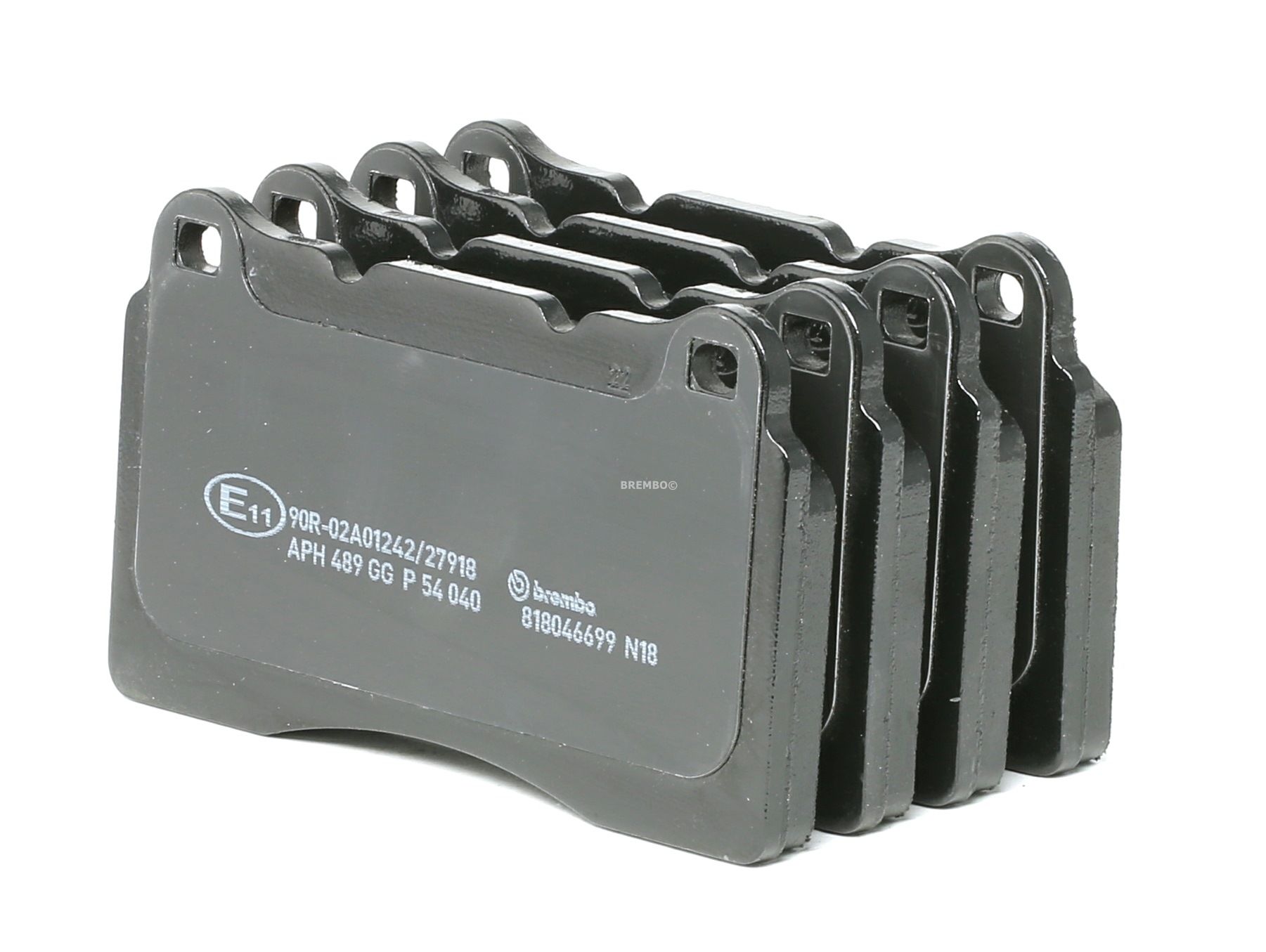 BREMBO P 54 040 Bremseklosser Bredde: 132mm, Høyde: 77mm, Tykkelse: 16mm