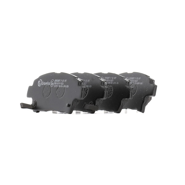 Bremsbeläge P 83 097 BREMBO 0446574020 TOYOTA, MITSUBISHI, LEXUS, DAIHATSU, ASTON MARTIN