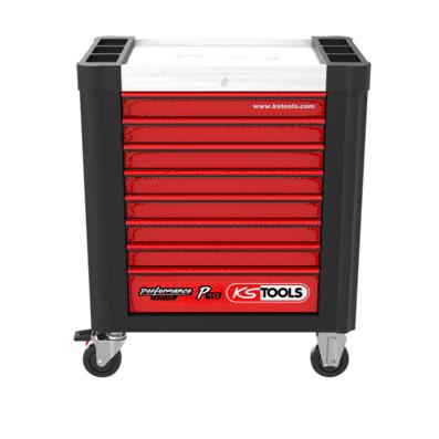 KS TOOLS Gereedschapswagen Hoogte: 1026mm, Breedte 2 [mm]: 853mm, Draagvermogen: 600kg, Draagvermogen per lade: 50kg, Plaatstaal