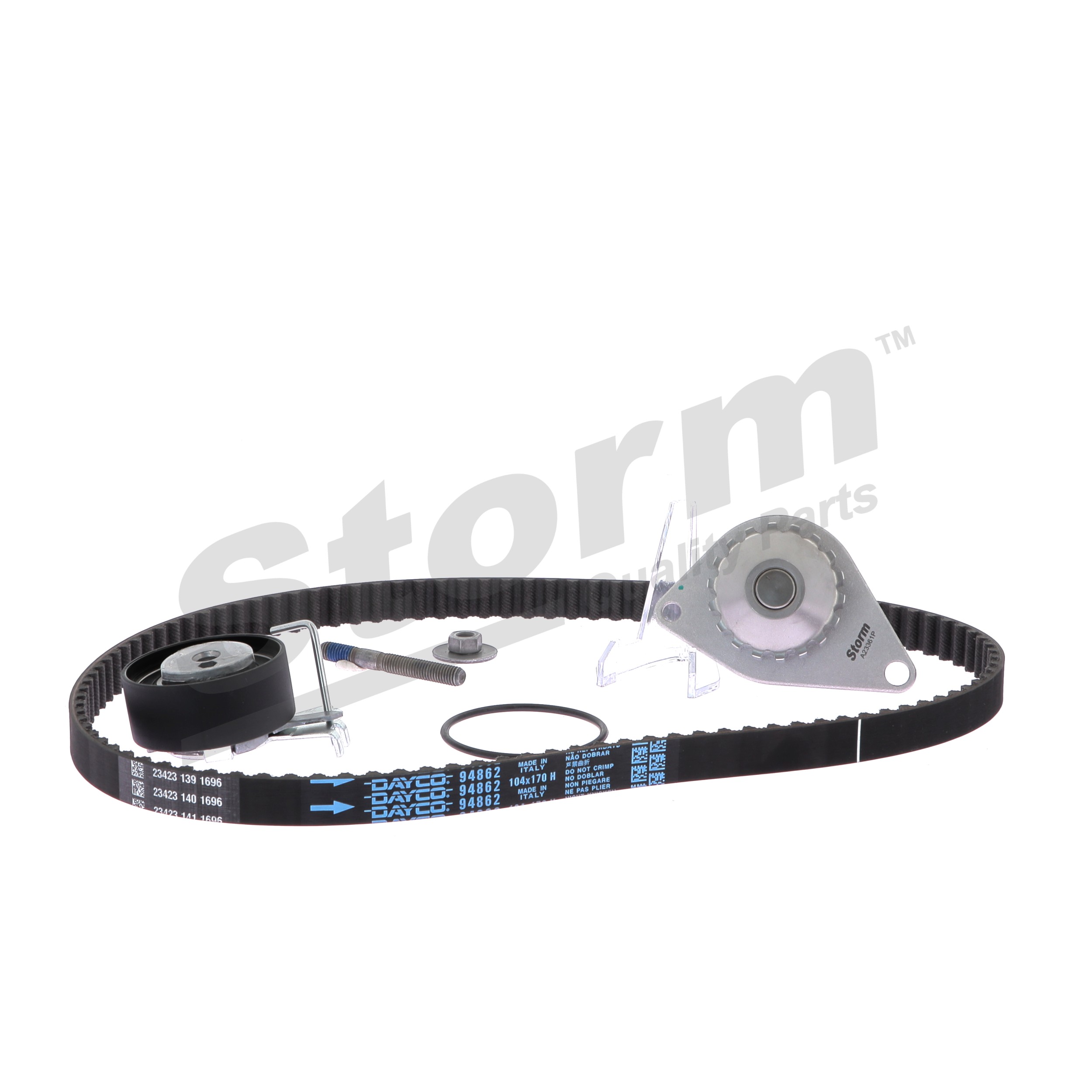 Wasserpumpe + Zahnriemensatz 904464KP STORM QUALITY PARTS 0816F2 VW, FIAT, PEUGEOT, CITROЁN, DS