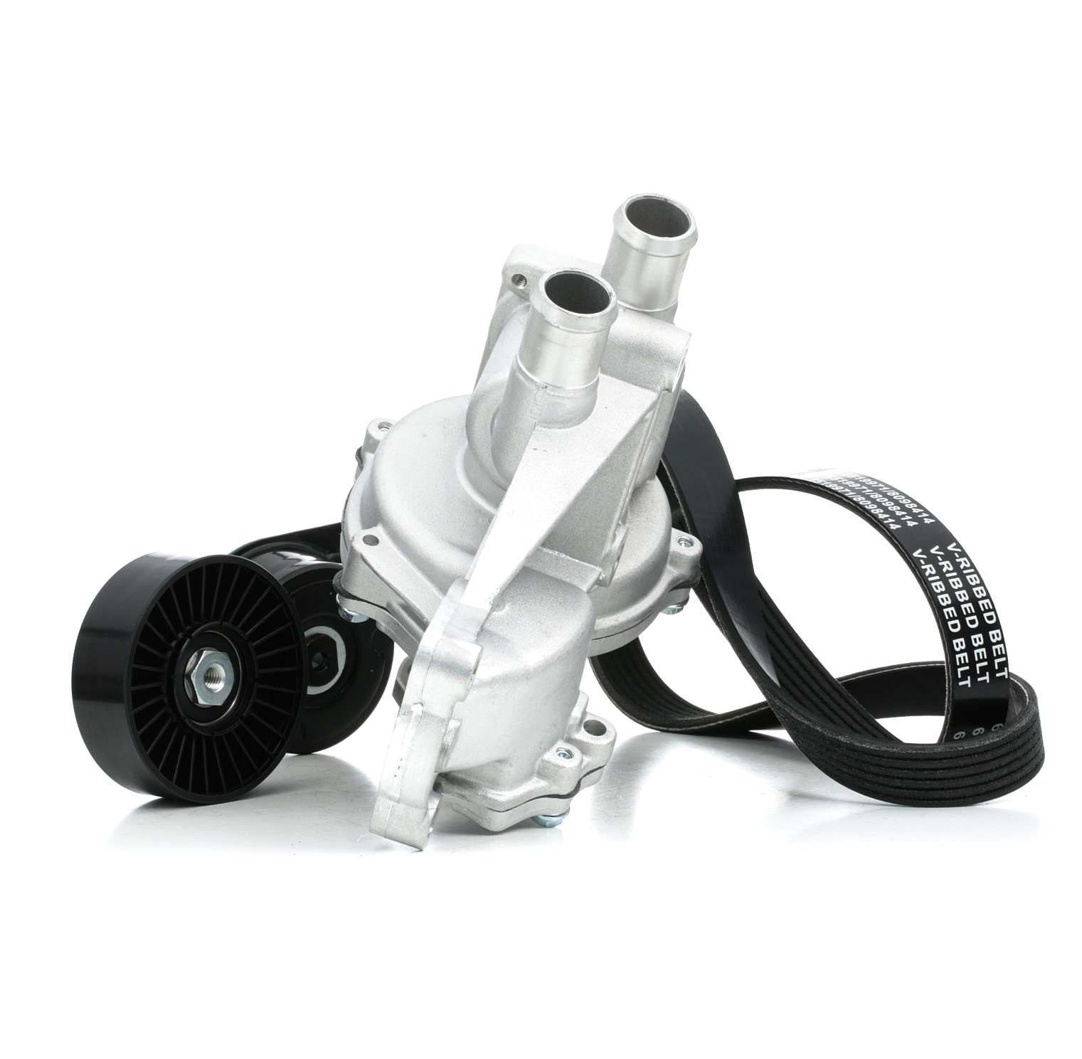 Wasserpumpe + Keilrippenriemensatz 4172P0076 RIDEX 5750XW VW, PEUGEOT, CITROЁN, DS