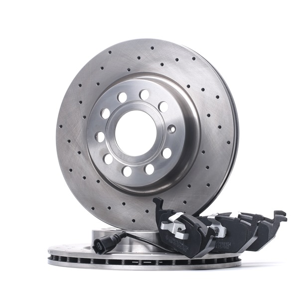 Disques et plaquettes de freins 1J0.698.151D RIDEX 3405B1257 VOLKSWAGEN, AUDI, FORD, SEAT, SKODA