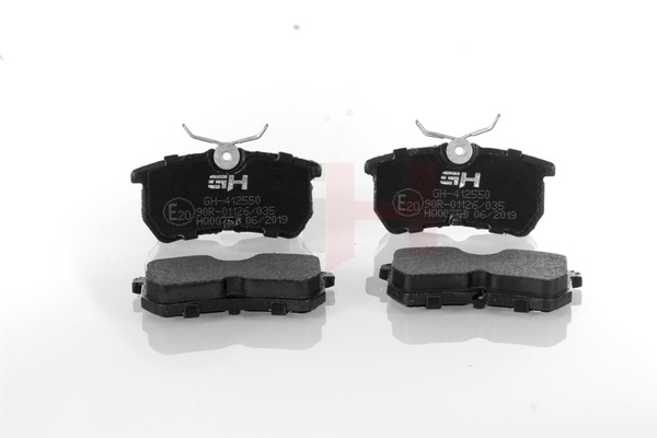 GH GH-412550 Комплект спирачно феродо, дискови спирачки ширина: 87,2mm, височина: 42,5mm, дебелина: 14,5mm