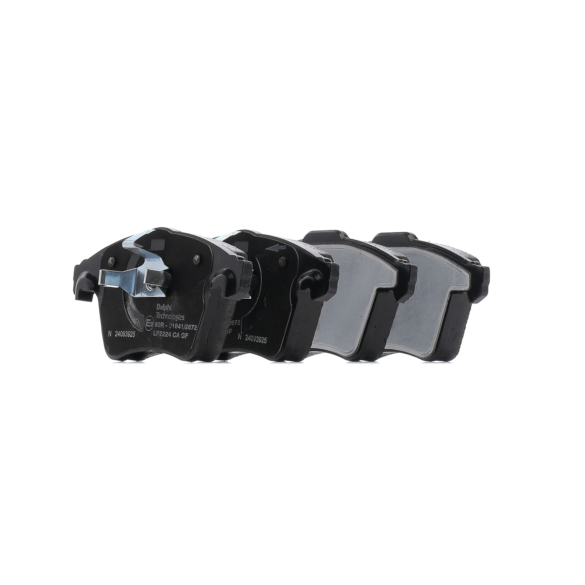 DELPHI LP2224 Remblokken Breedte 1: 155,3mm, Breedte 2 [mm]: 156,5mm, Hoogte 1: 73,4mm, Hoogte 2: 74,9mm, Dikte 1: 19,7mm, Dikte 2: 19,7mm