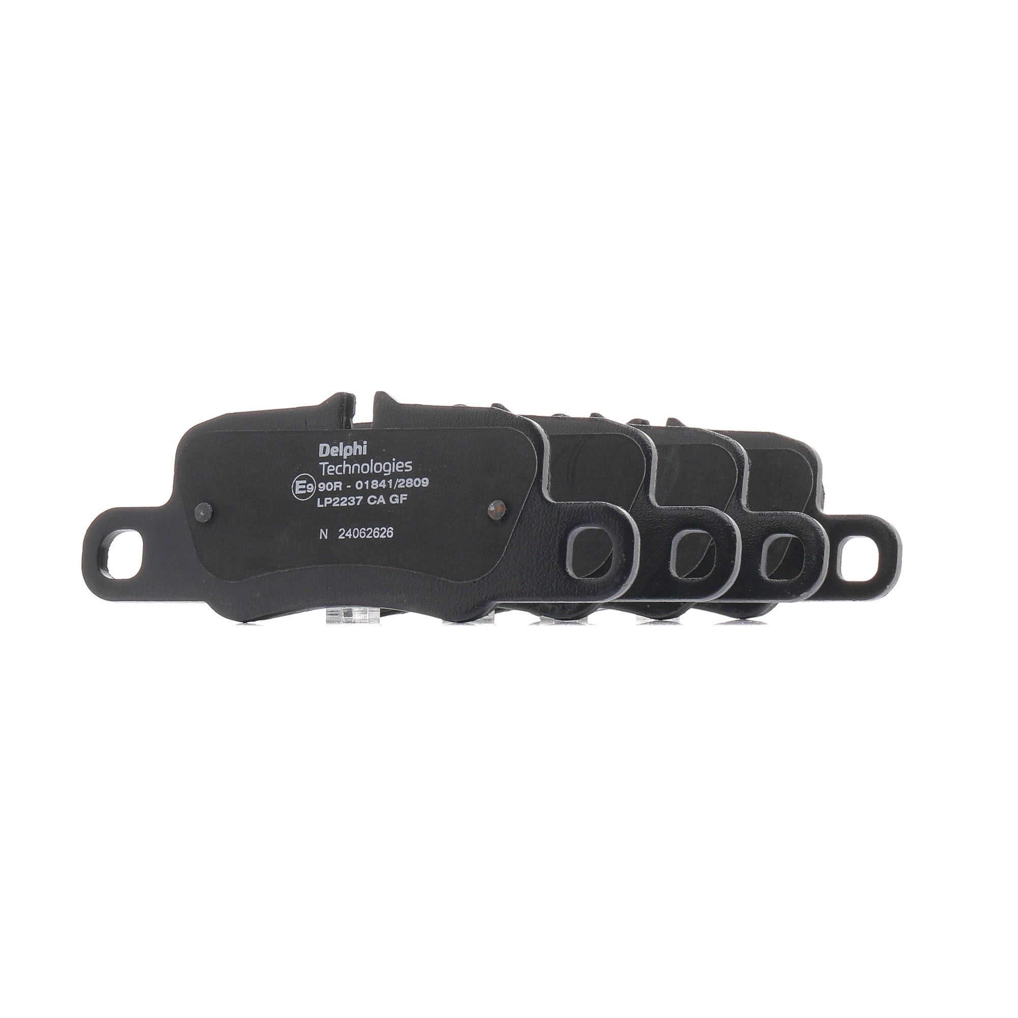 DELPHI LP2237 Brake pad set Width 1: 188mm, Width 2: 188mm, Height 1: 70,2mm, Height 2: 70,2mm, Thickness 1: 15,6mm, Thickness 2: 15,6mm