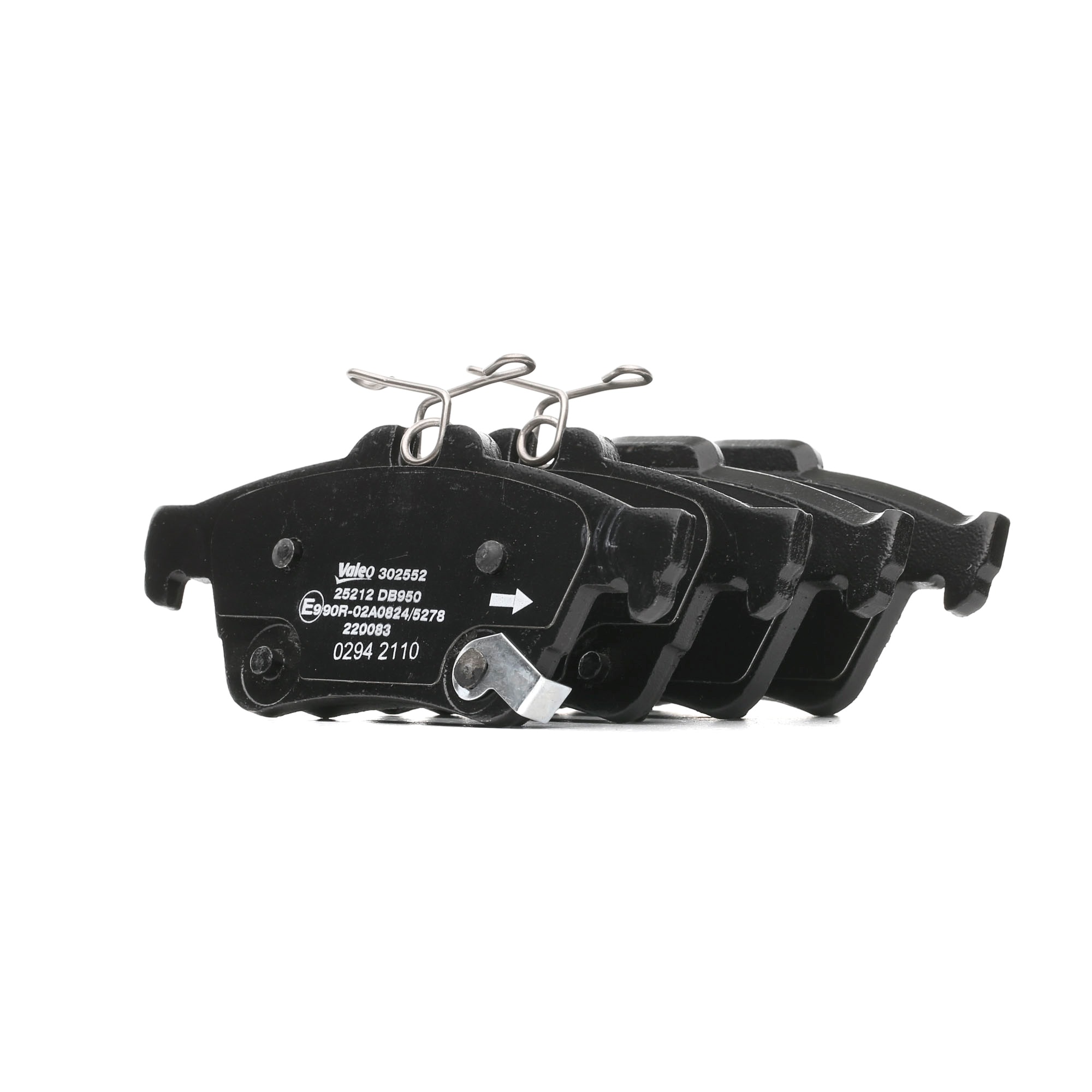 VALEO 302552 Комплект спирачно феродо, дискови спирачки ширина 2: 123mm, ширина: 123mm, височина 2: 51,9mm, височина: 51,5mm, дебелина 2: 15,2mm, дебелина: 15,2mm