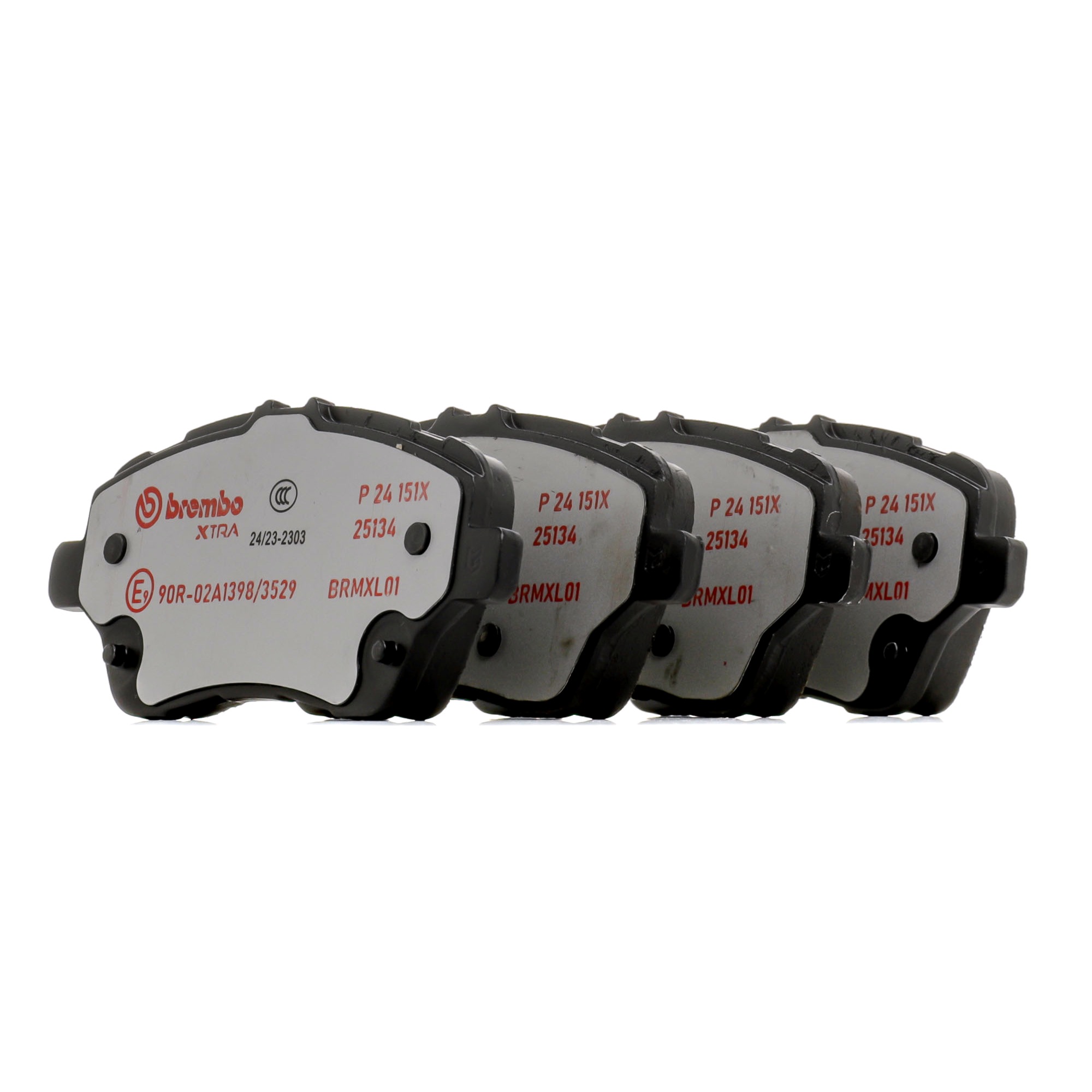 BREMBO P 24 151X Fékbetét készlet, tárcsafék Szélesség: 132mm, Magasság: 60mm, Vastagság: 17mm