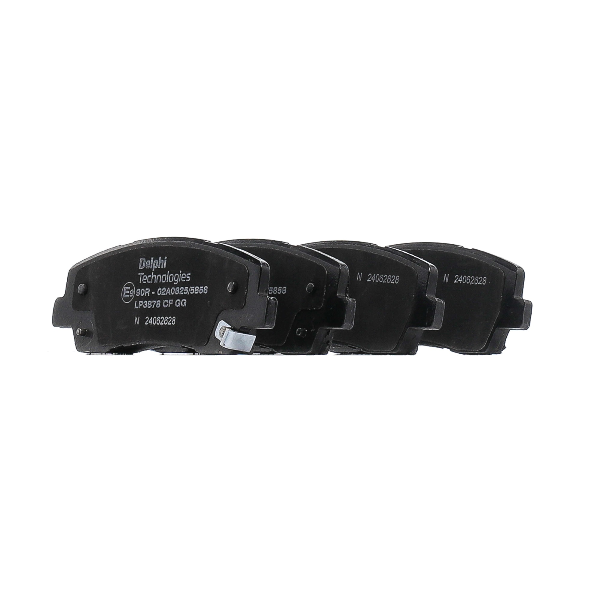 DELPHI LP3878 Remblokken Breedte 1: 132,2mm, Breedte 2 [mm]: 132,2mm, Hoogte 1: 45,6mm, Hoogte 2: 45,6mm, Dikte 1: 16,2mm, Dikte 2: 15,8mm