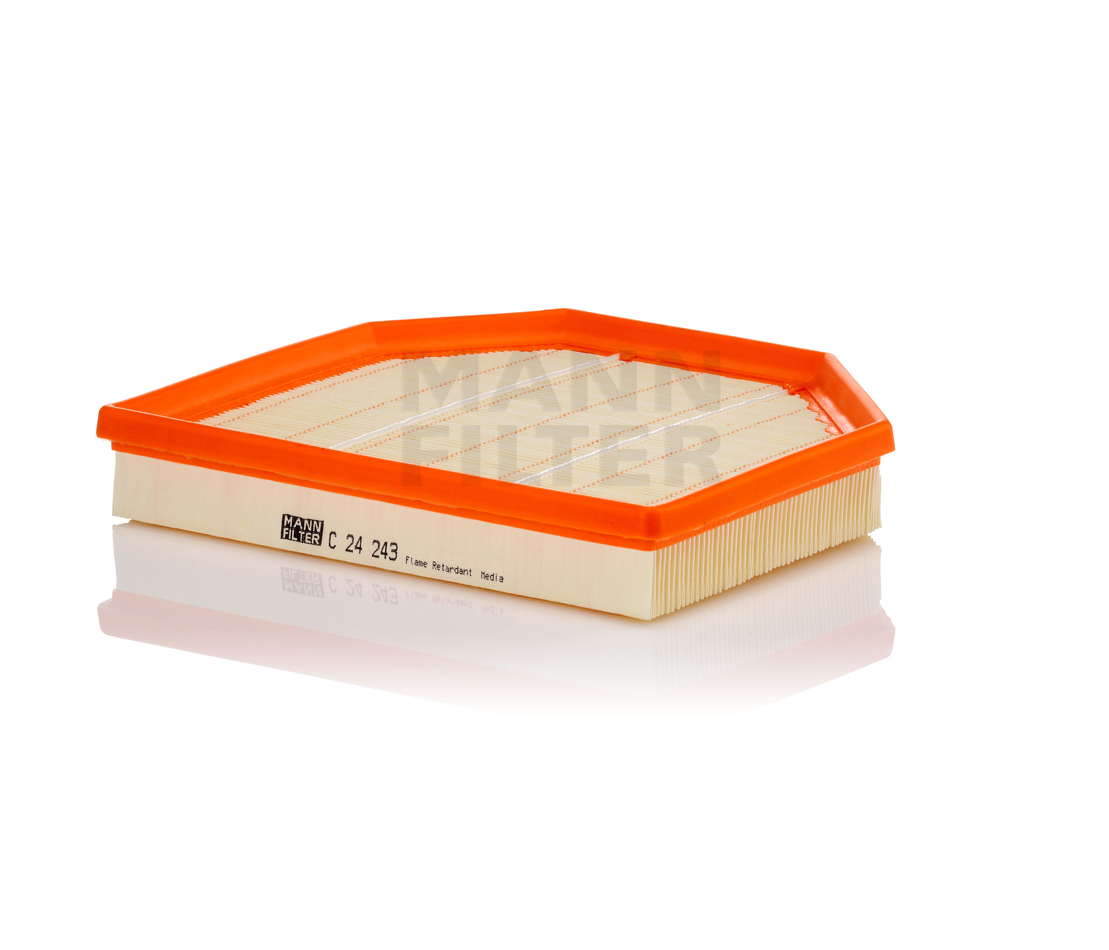 MANN-FILTER C 24 243 Vzduchový filtr Délka: 213mm, Šířka: 236mm, Výška: 37mm