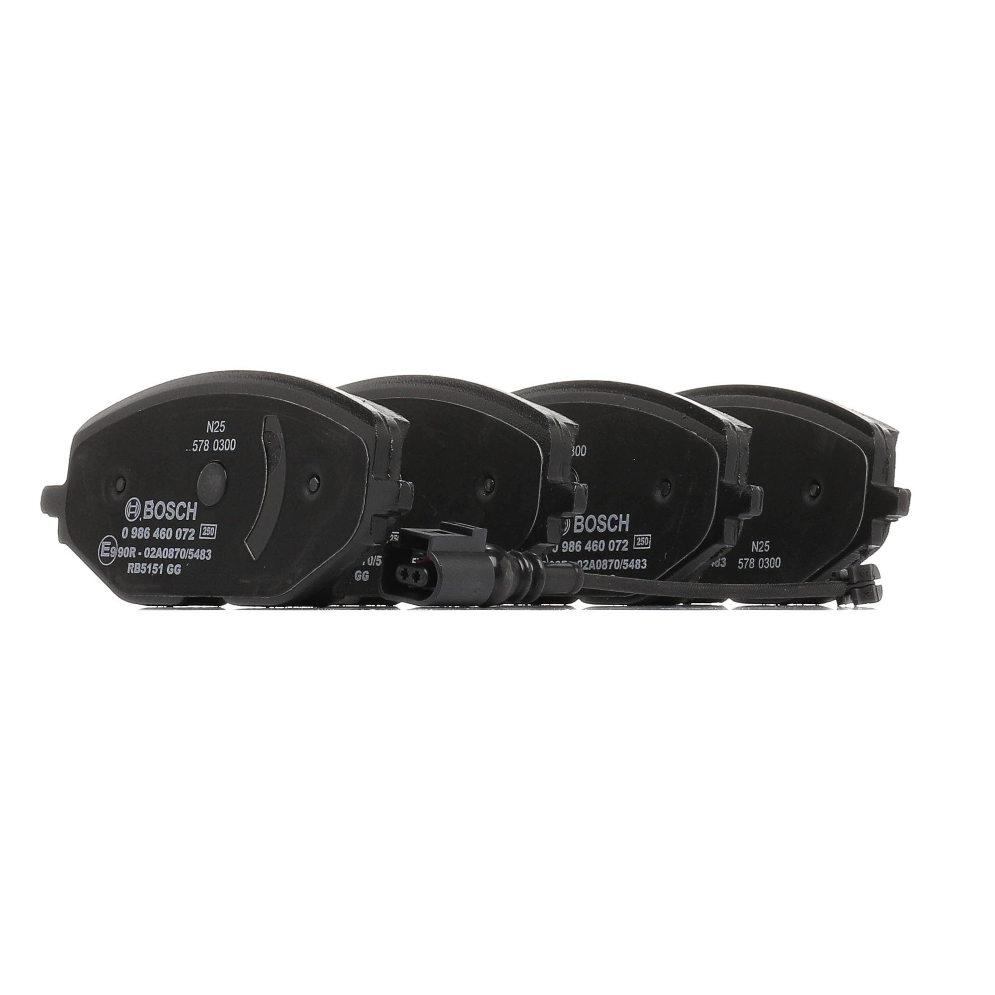 Bremsbeläge 0 986 460 072 BOSCH 5WA698151A VW, AUDI, SKODA, SEAT, PORSCHE