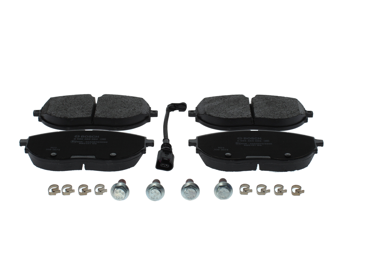 BOSCH Jarrupalat Sis. kulumisenilmaisimen 0 986 460 082 Jarrupalasarja,Jarrupala, Levyjarru VW,Multivan VI (SGF, SGM, SGN)