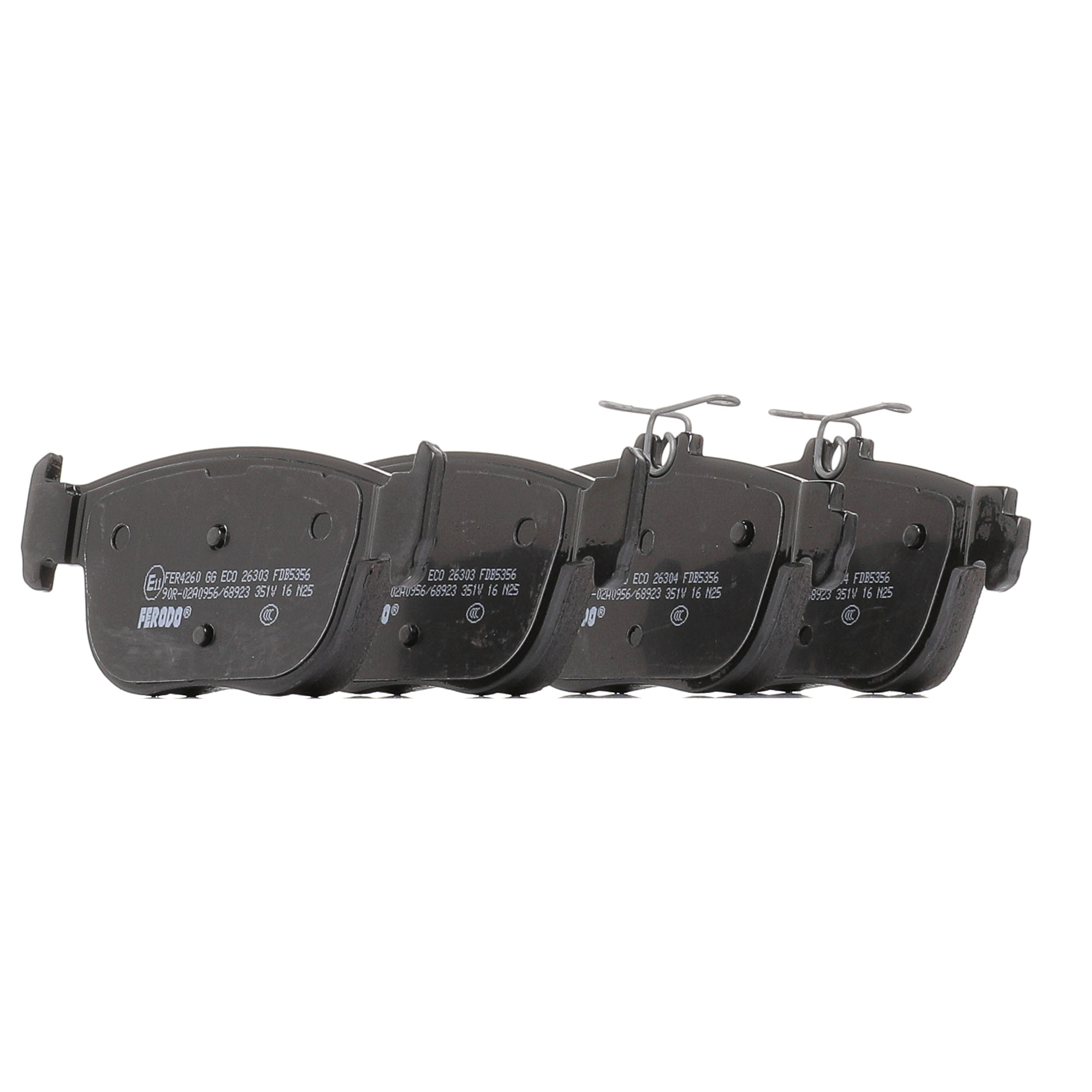 FERODO FDB5356 Remblokken Breedte 2 [mm]: 124mm, Hoogte: 52mm, Dikte: 16,3mm