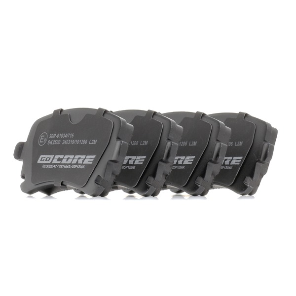 Bremsbeläge 7E0 698 451 C goCORE GCD020147 VW, AUDI, SKODA, SEAT
