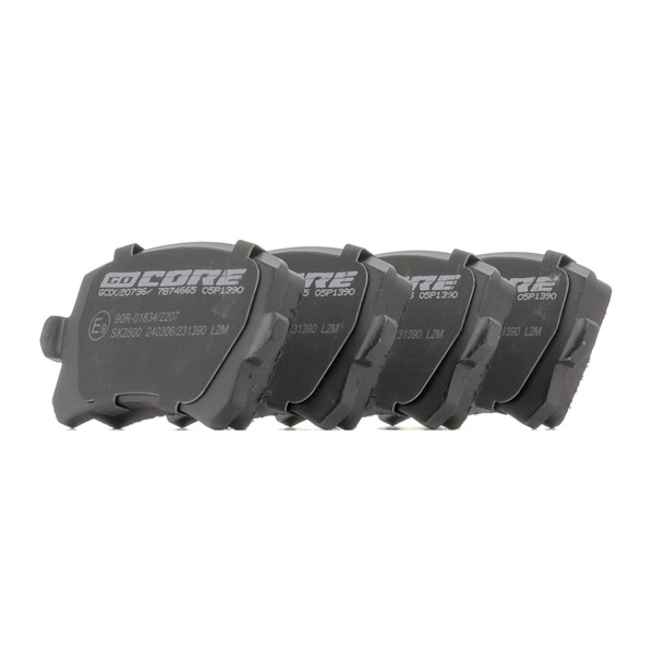 Bremsbeläge 3C0-698-451-E goCORE GCD020736 VW, AUDI, SKODA, SEAT, PORSCHE