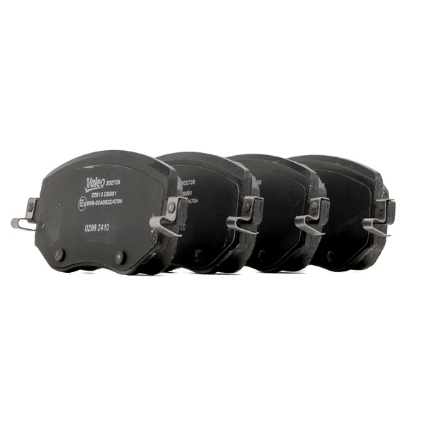 VALEO 302735 Remblokkenset voor schijfrem RENAULT Megane IV Hatchback (B9A/M/N) 1.0 TCe 115 (B9MD, B9MW) 114 Pk Benzine H5D 490