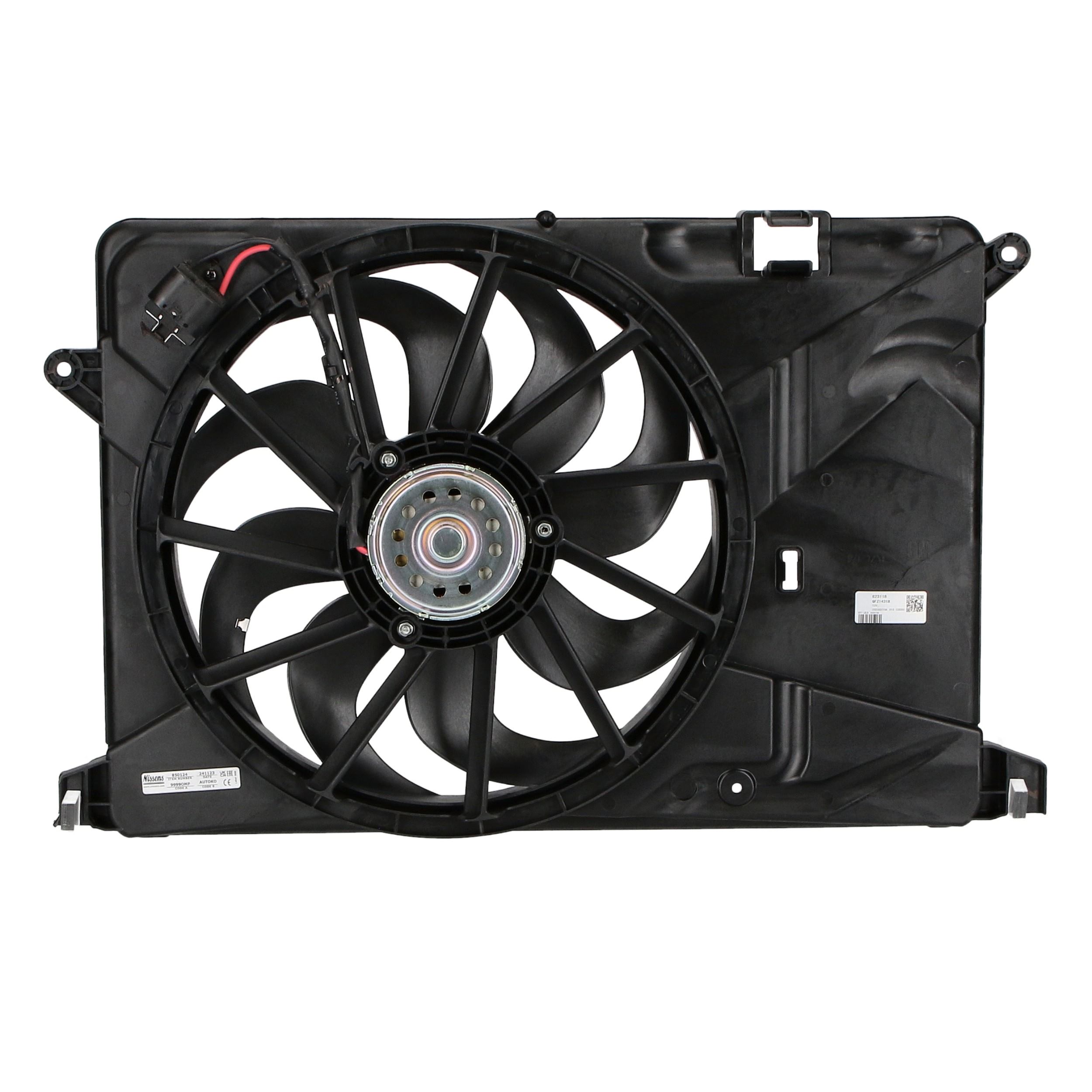 Ventilateur de radiateur 13 41 108 NISSENS 850124 OPEL, RENAULT, VOLVO, CHEVROLET, VAUXHALL