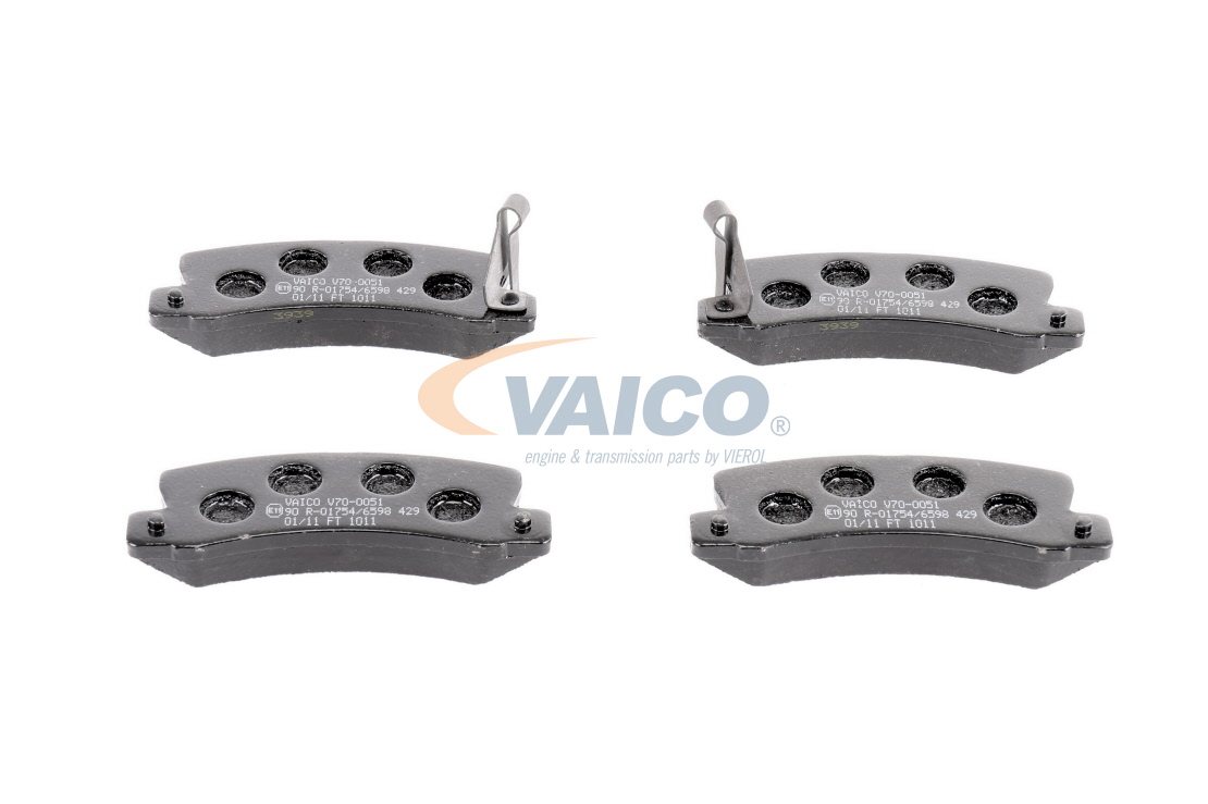 Plaquettes de frein 04491 33070 VAICO V70-0051 TOYOTA, DAIHATSU, SATURN