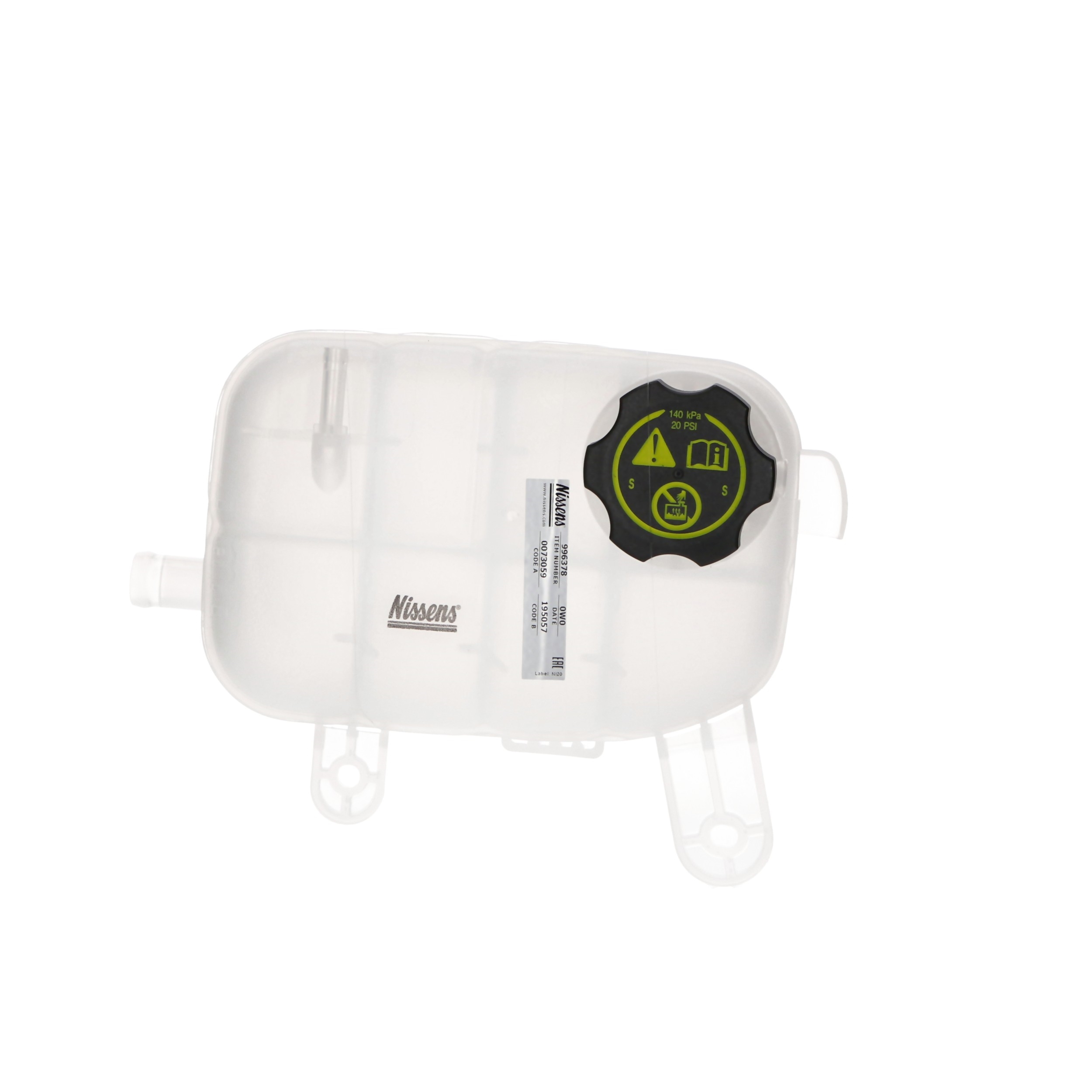 Expansietank, koelvloeistof 95201979 NISSENS 996378 OPEL, CHEVROLET, DAEWOO, VAUXHALL, BUICK