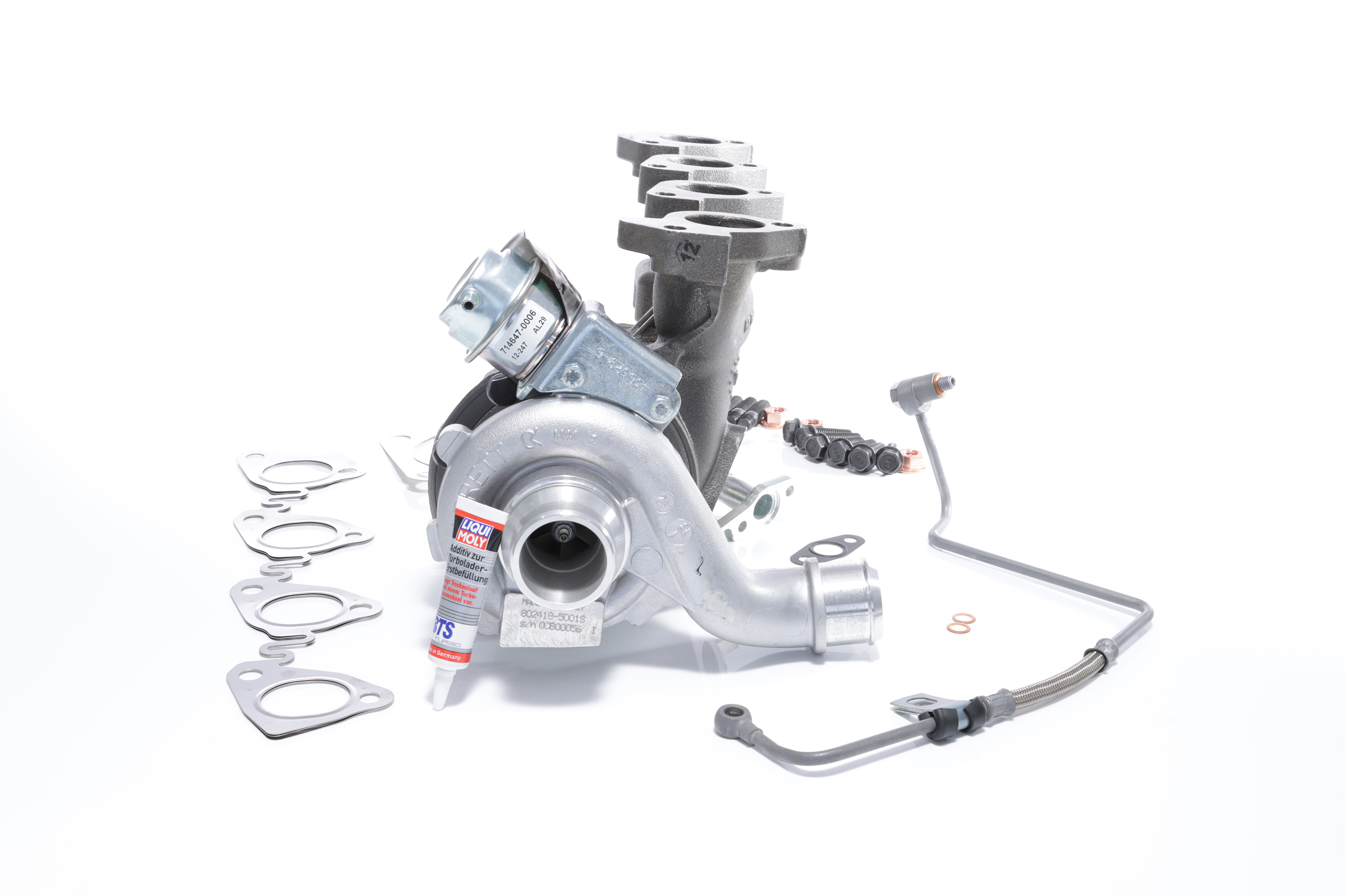 BTS TURBO TURBO SERVICE SET ORIGINAL 2281395 Turbolader Ford Focus DAW Udstødning originale