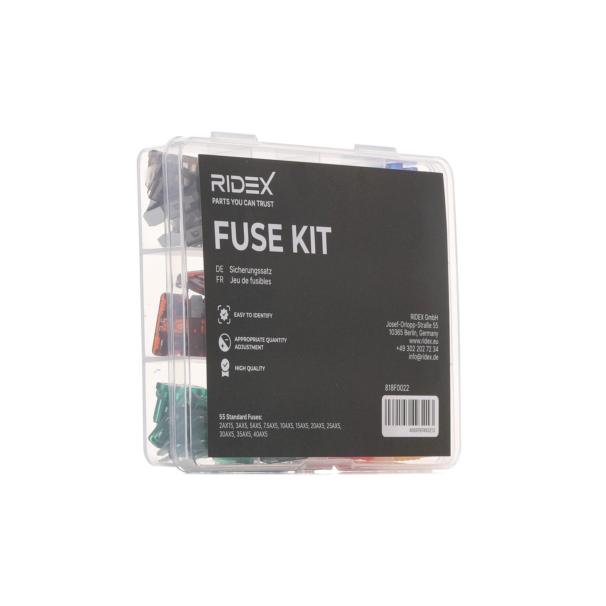 RIDEX 818F0022 Fusibles Toyota Auris Break 1.6 (ZRE185_) 132 CV Essence 2014