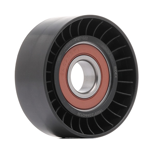 RIDEX 310T1022 Spannrolle, Keilrippenriemen Spannrolle, Keilrippenriemen 310T1022 RIDEX 1539115 FORD, FIAT, ALFA ROMEO, CHRYSLER