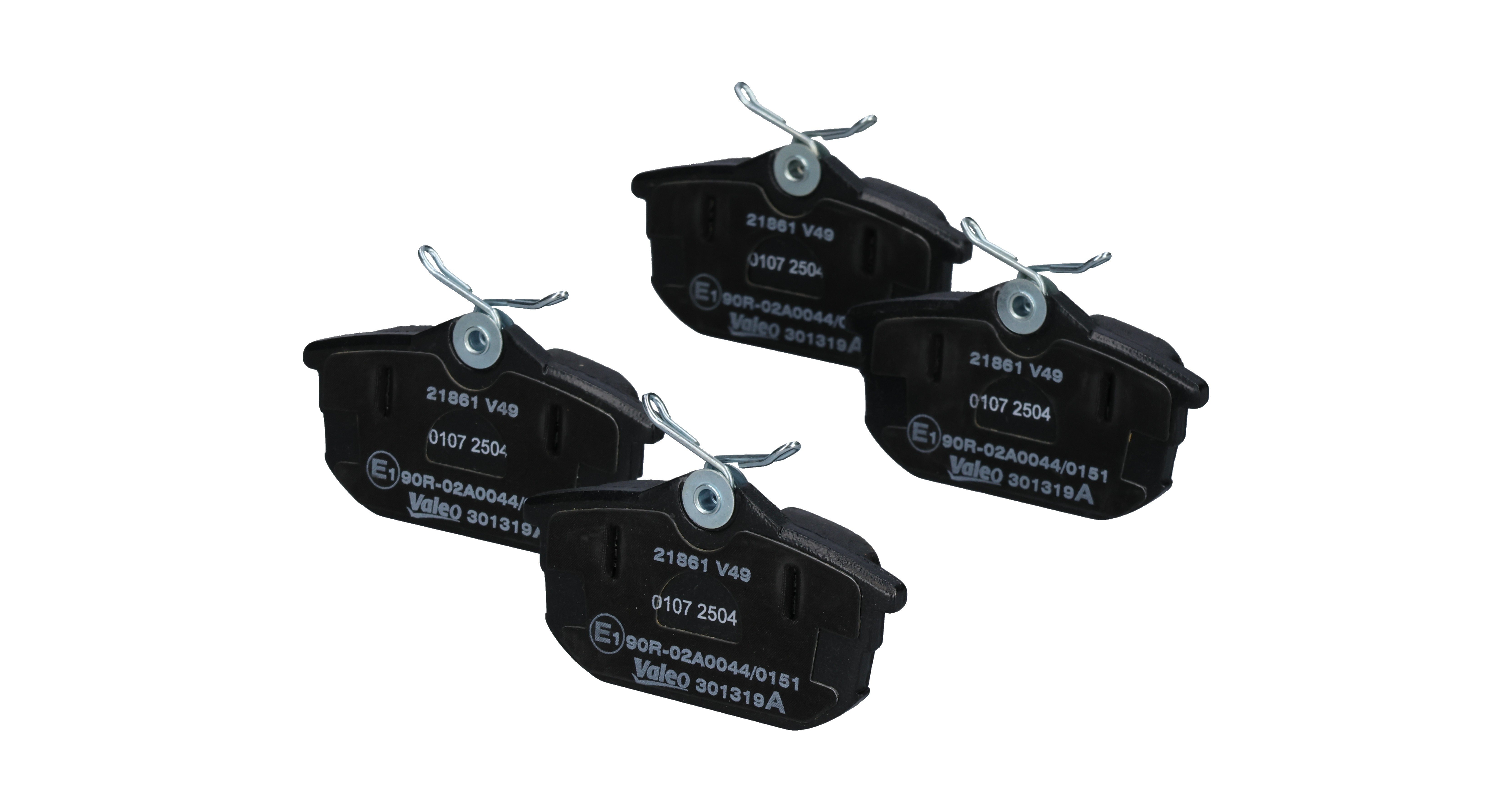 Комплект спирачно феродо, дискови спирачки 3 345 678 VALEO 301319A FORD, VOLVO, MITSUBISHI, SUZUKI, SMART