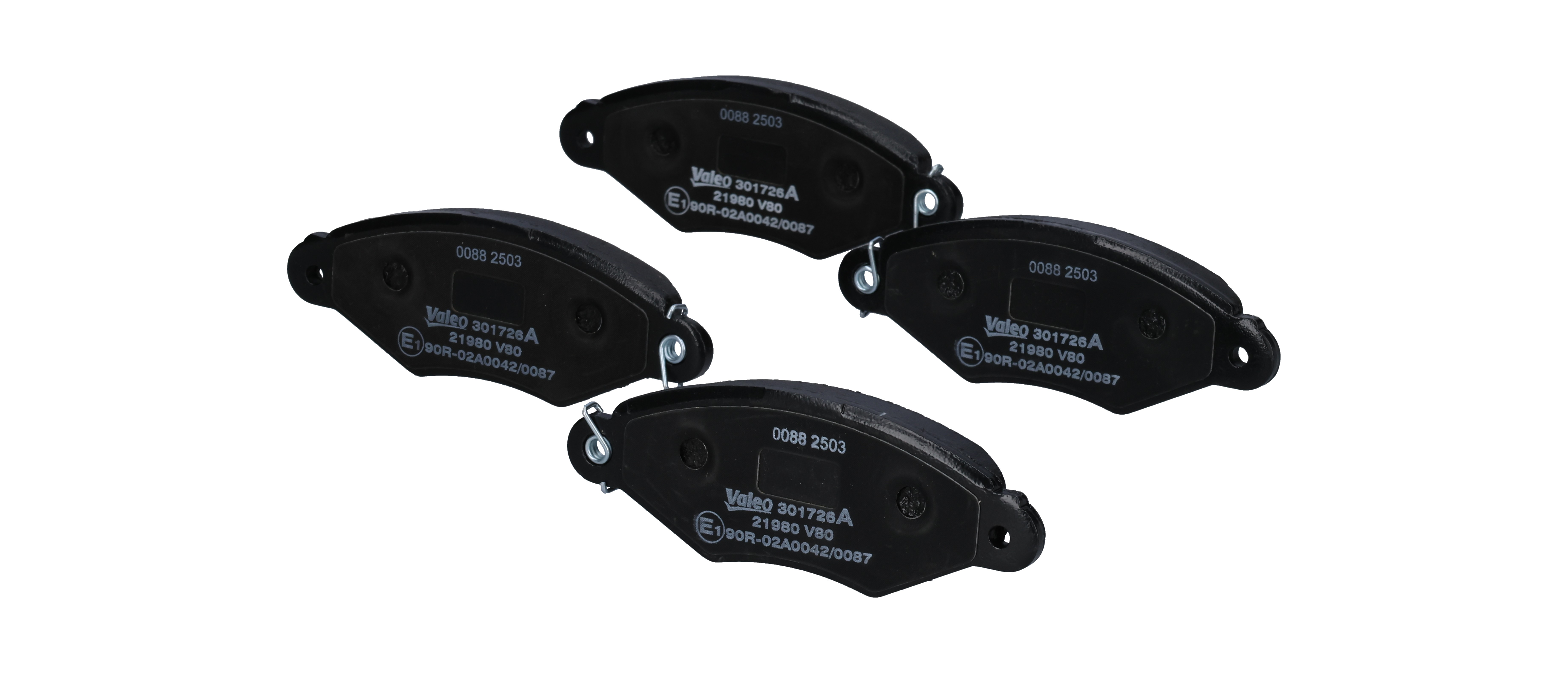 Комплект спирачно феродо, дискови спирачки 425205 VALEO 301726A VW, OPEL, PEUGEOT, RENAULT, NISSAN