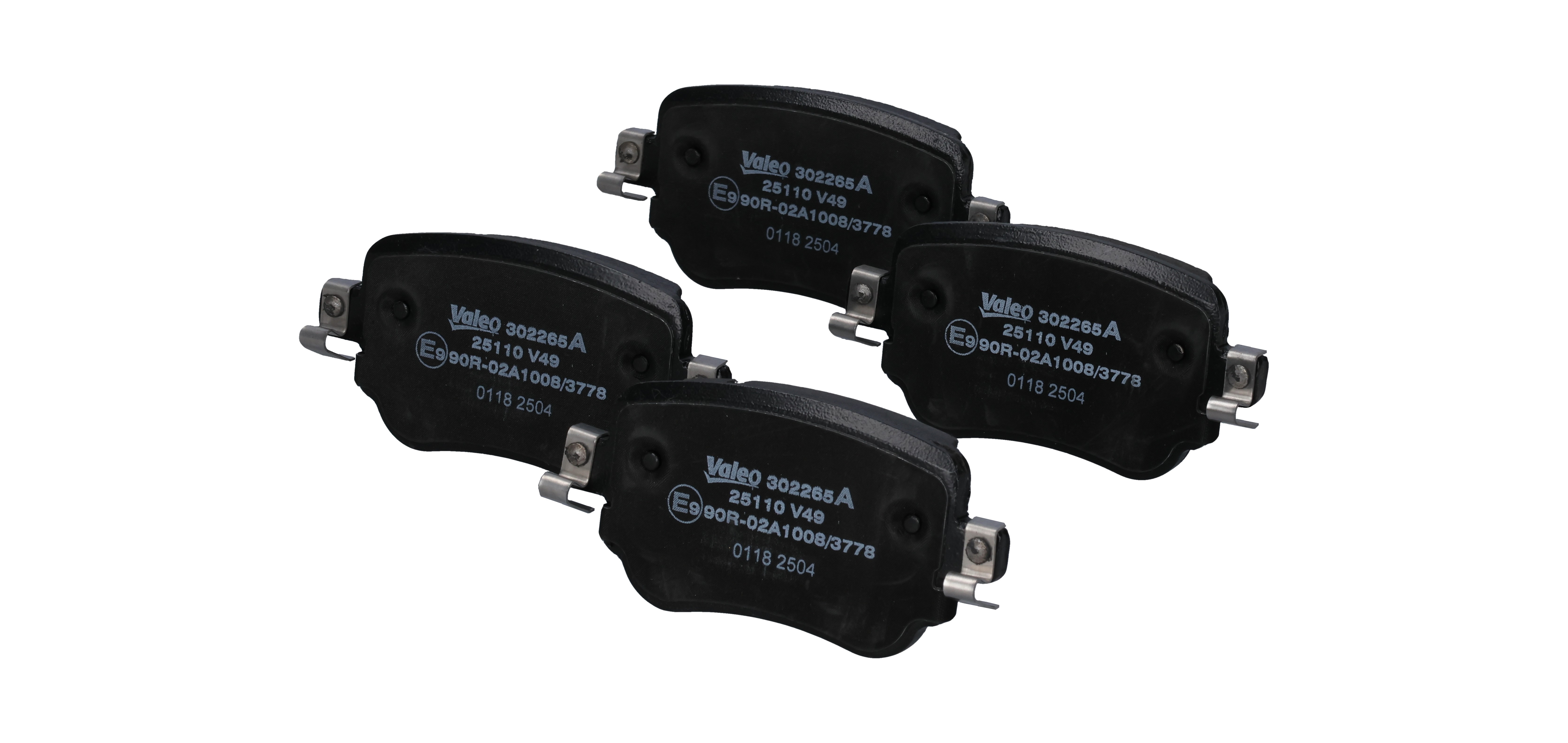 Комплект спирачно феродо, дискови спирачки 2K5 698 451 A VALEO 302265A VW, AUDI, NISSAN, SKODA, SEAT