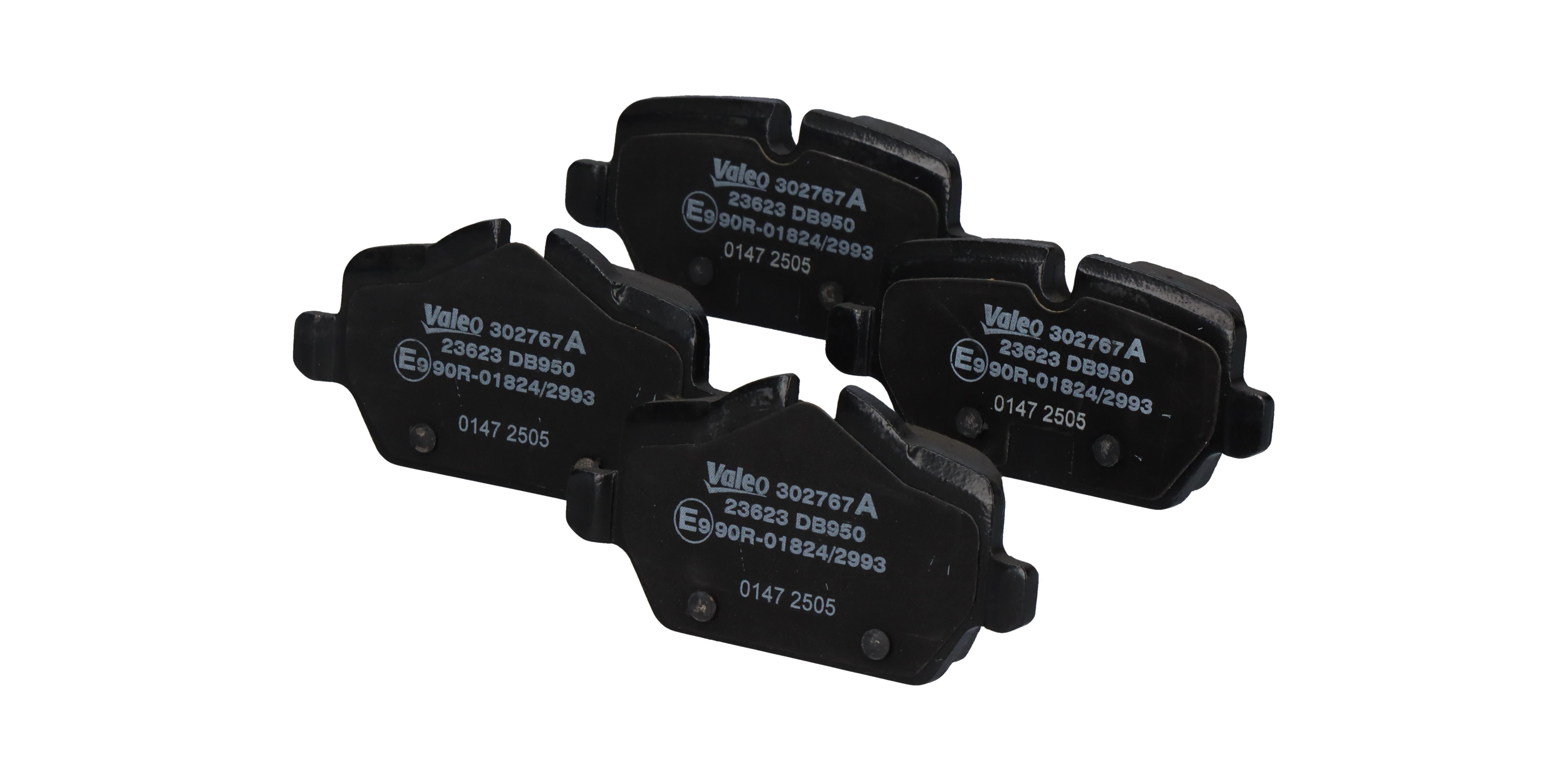 Комплект спирачно феродо, дискови спирачки 3421 9804 739 VALEO 302767A BMW, FIAT, CHEVROLET, MINI