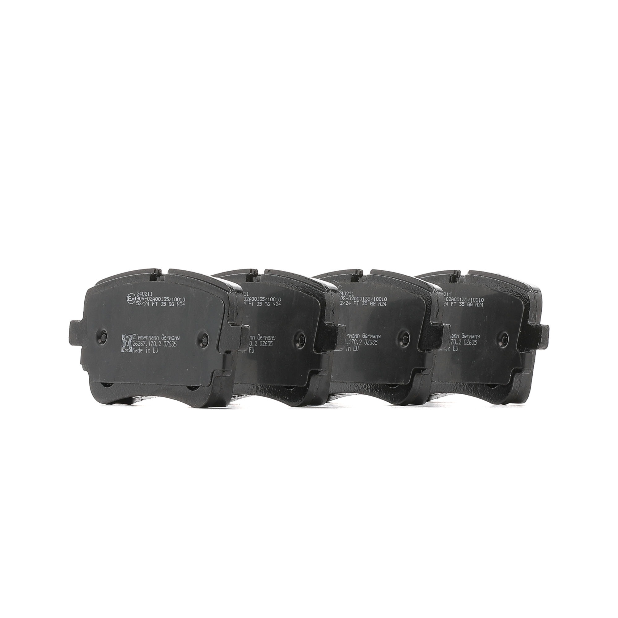 Remblokken 4M0 698 451 AC ZIMMERMANN 26267.170.2 VOLKSWAGEN, AUDI