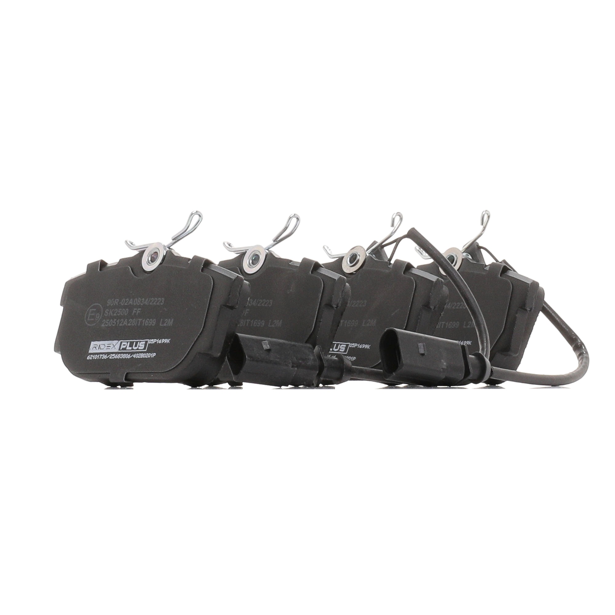 Remblokken 7D0 698 451 F RIDEX PLUS 402B0201P VOLKSWAGEN, AUDI, FORD, SKODA, SEAT