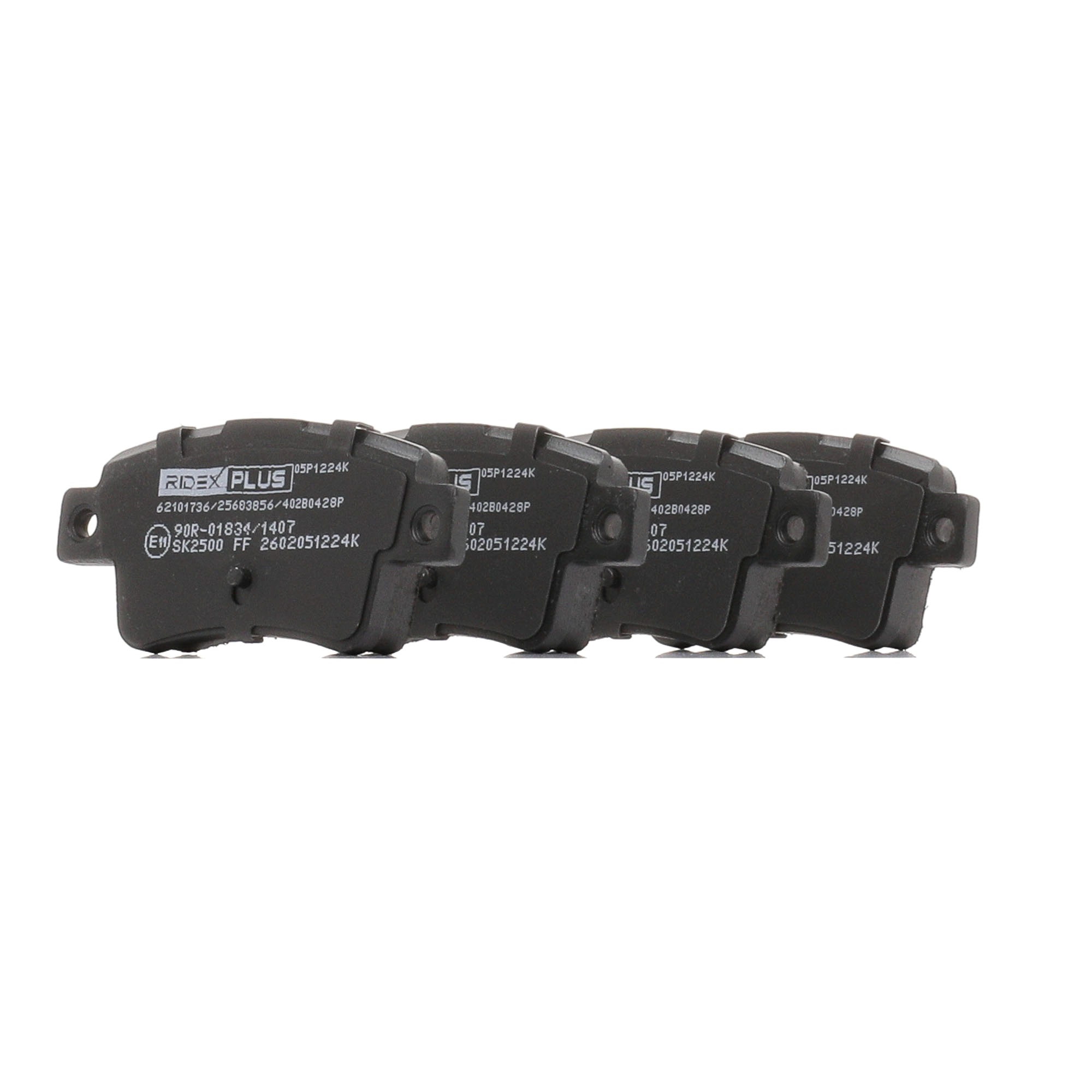 Plaquettes de frein 16 05 356 RIDEX PLUS 402B0428P OPEL, FIAT, ALFA ROMEO, CHEVROLET, SAAB