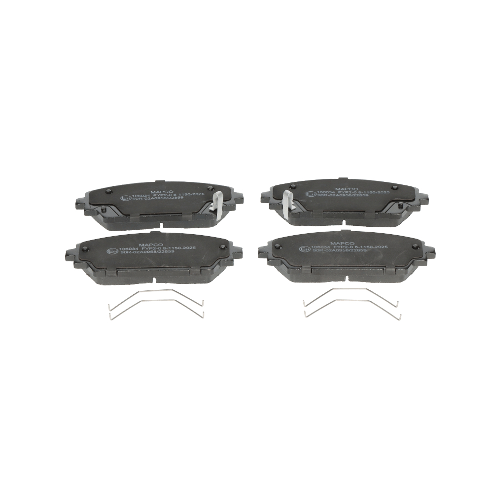MAPCO 106034 Bromsbelägg B: 138mm, H: 55,7mm, Tjocklek: 16mm
