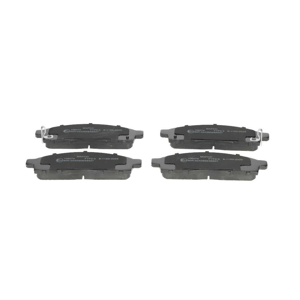 MAPCO 106074 Plaquettes de frein Largeur: 155,3mm, Hauteur: 50,8mm, Épaisseur: 16,9mm