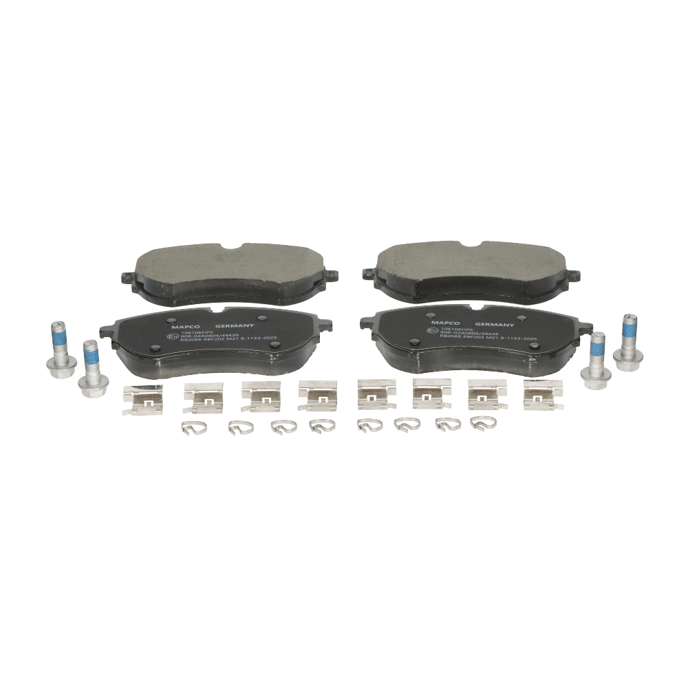 MAPCO 106106HPS Remblokken Breedte 2 [mm]: 163,5mm, Hoogte: 75,8mm, Dikte: 19,7mm