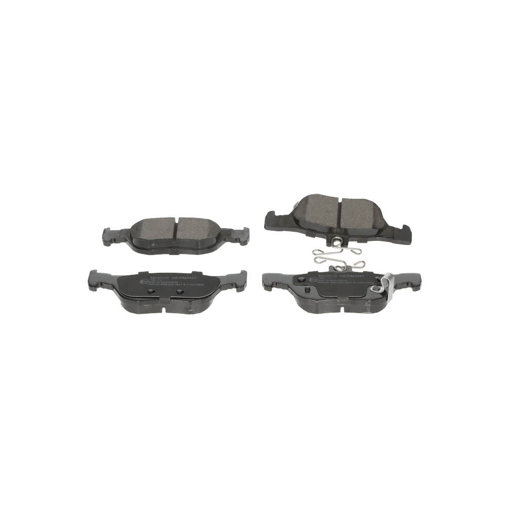 MAPCO 106115 Τακάκια φρένων Πλάτος: 122,8mm, Ύψος 1: 51,2mm, Ύψος 2: 43,6mm, Πάχος: 14,8mm