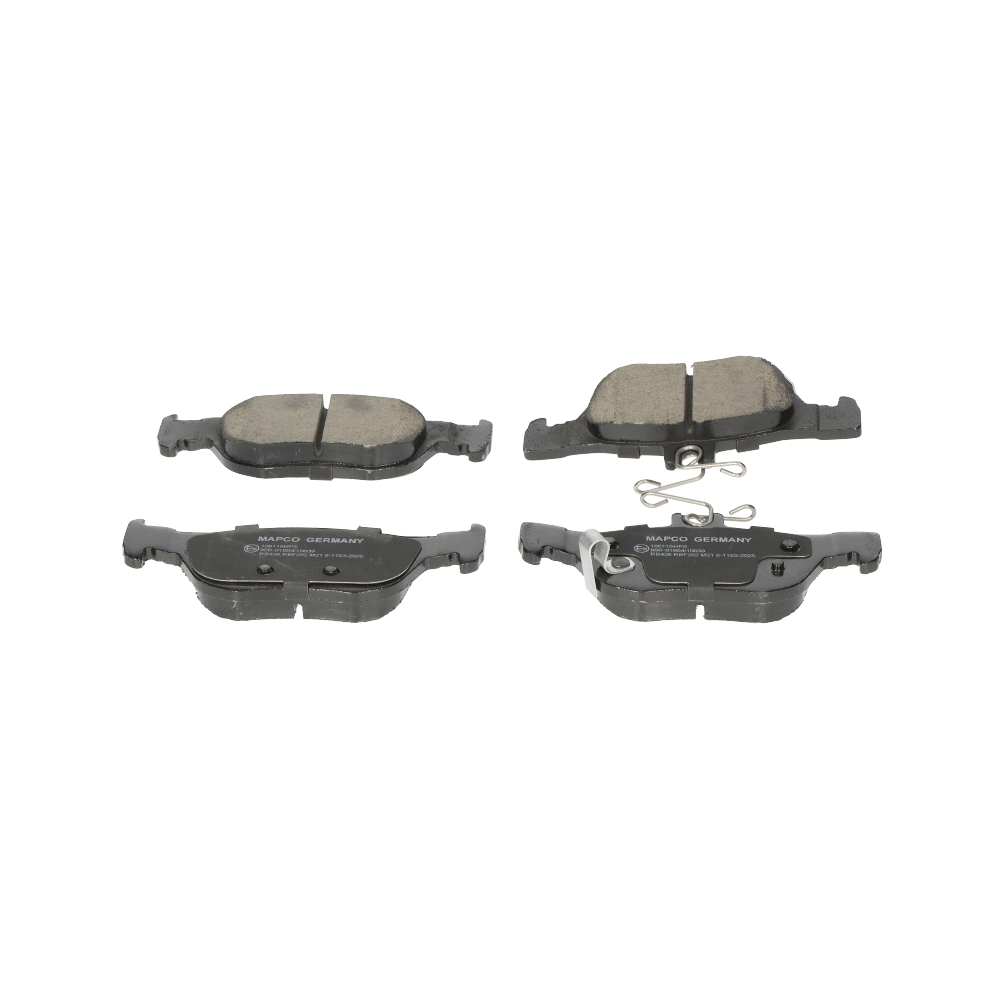 MAPCO 106115HPS Комплект спирачно феродо, дискови спирачки ширина: 122,8mm, височина 1: 51,2mm, височина 2: 43,6mm, дебелина: 14,8mm
