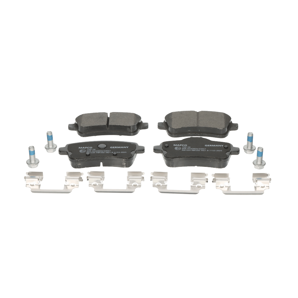 MAPCO 106138 Remblokken Breedte 2 [mm]: 116,3mm, Hoogte 1: 49,8mm, Hoogte 2: 59,8mm, Dikte: 16,6mm