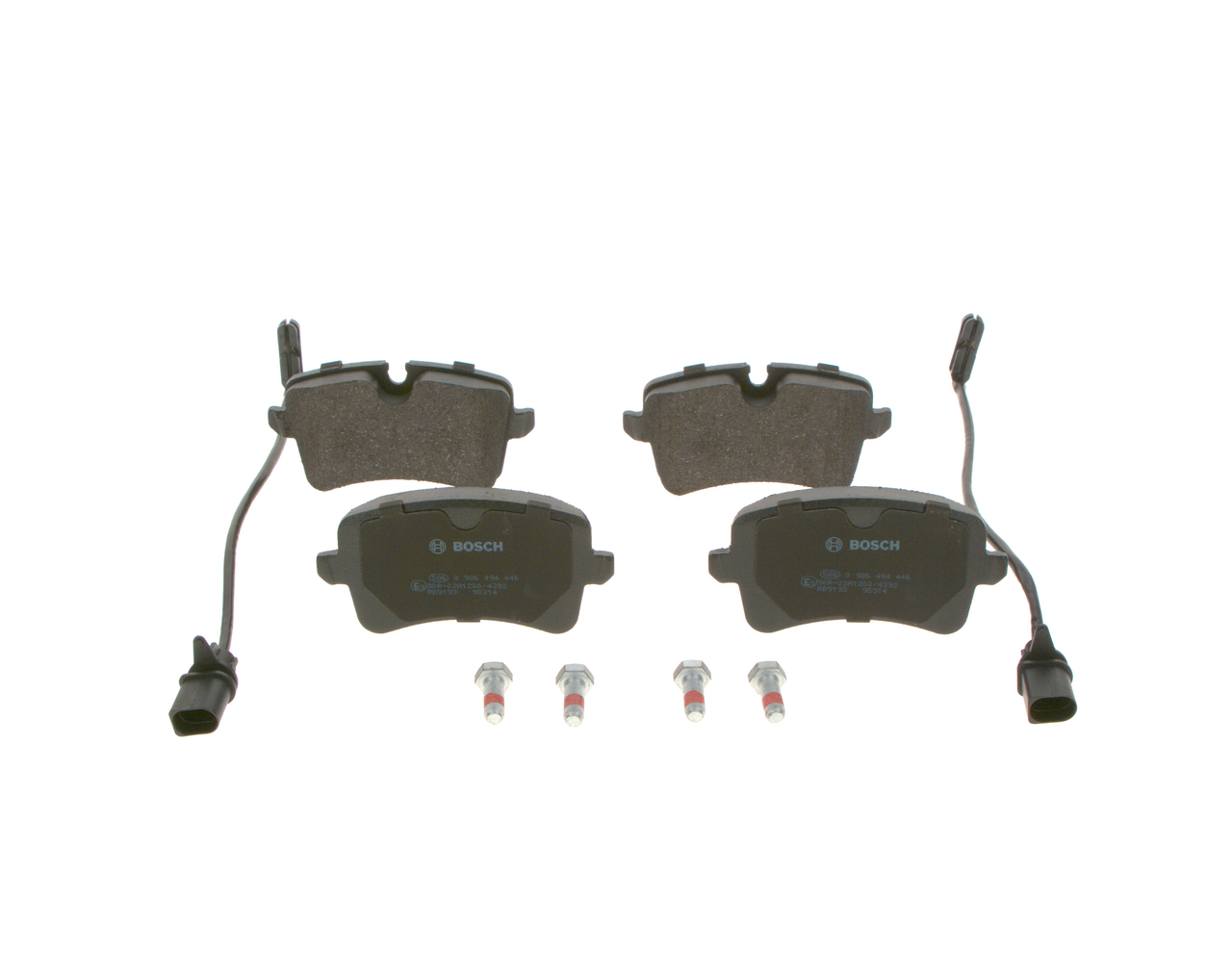 Juego de pastillas de freno 4H0698451L BOSCH 0986494446 VOLKSWAGEN, SEAT, AUDI, SKODA, PORSCHE