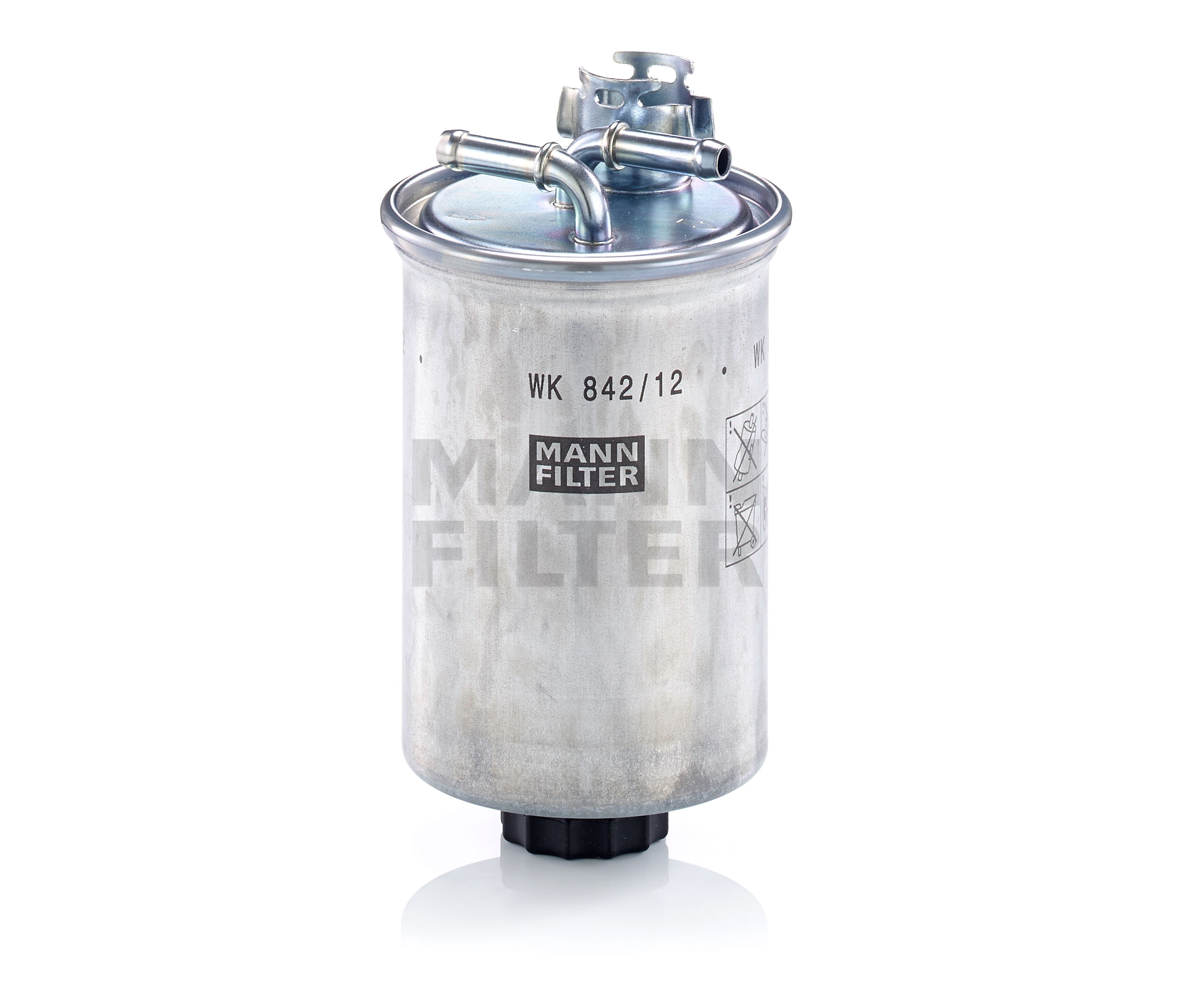 MANN-FILTER WK 842/12 x Filtre à carburant Hauteur: 148mm