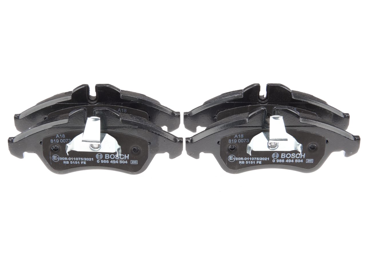 Bremsbeläge 0 986 494 504 BOSCH 2D0698151C VW, MERCEDES-BENZ, AUDI, SKODA, SEAT