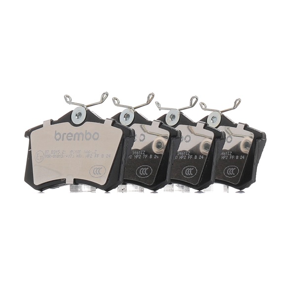 Kit pastiglie freno per elevate prestazioni 5Q0-698-451-A BREMBO 07.B315.25 VOLKSWAGEN, AUDI, FORD, RENAULT, PEUGEOT