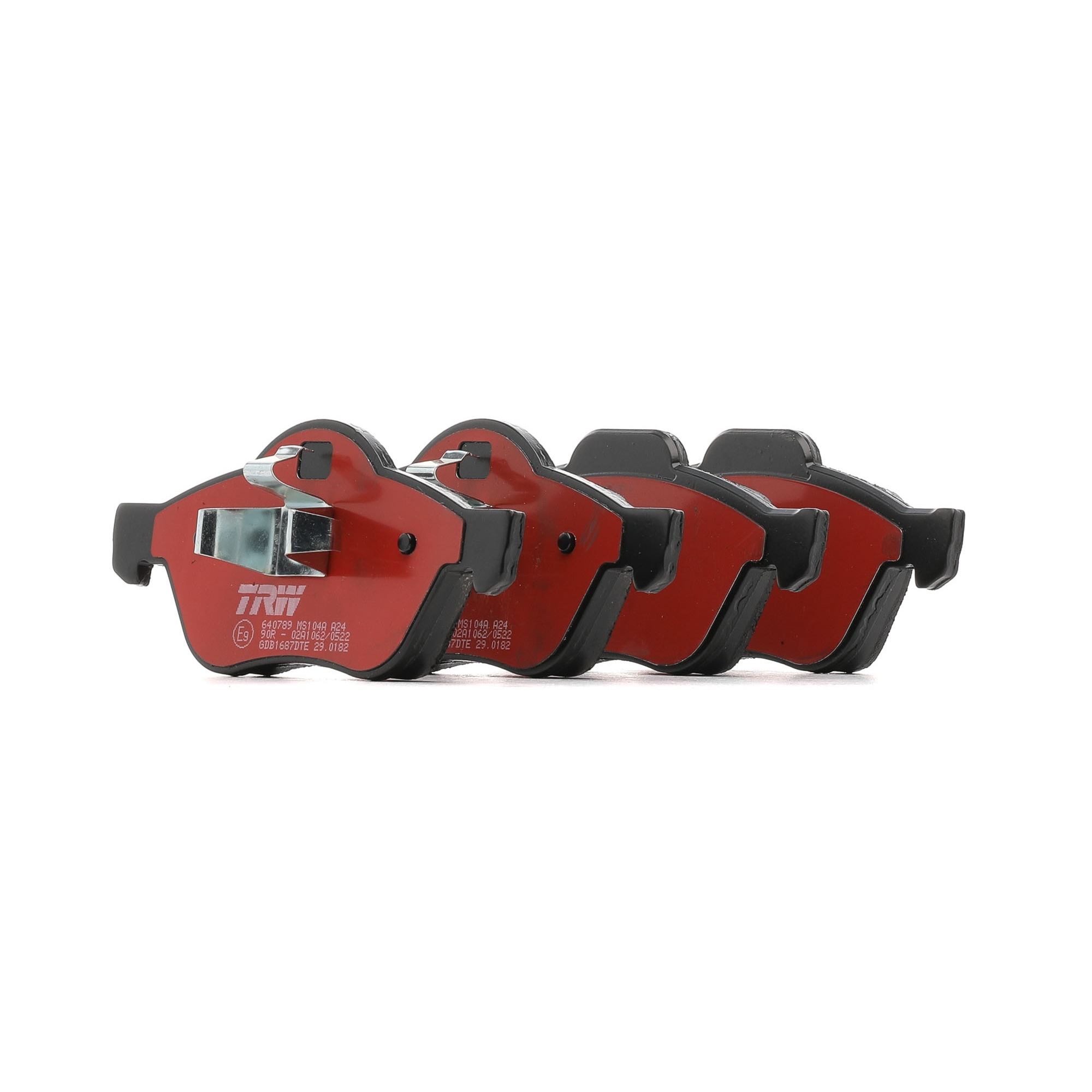 TRW DTEC COTEC GDB1687DTE Комплект спирачно феродо, дискови спирачки ширина 1: 156,4mm, ширина 2: 155,4mm, височина 1: 66,5mm, височина 2: 69mm, дебелина 1: 18mm, дебелина 2: 18mm