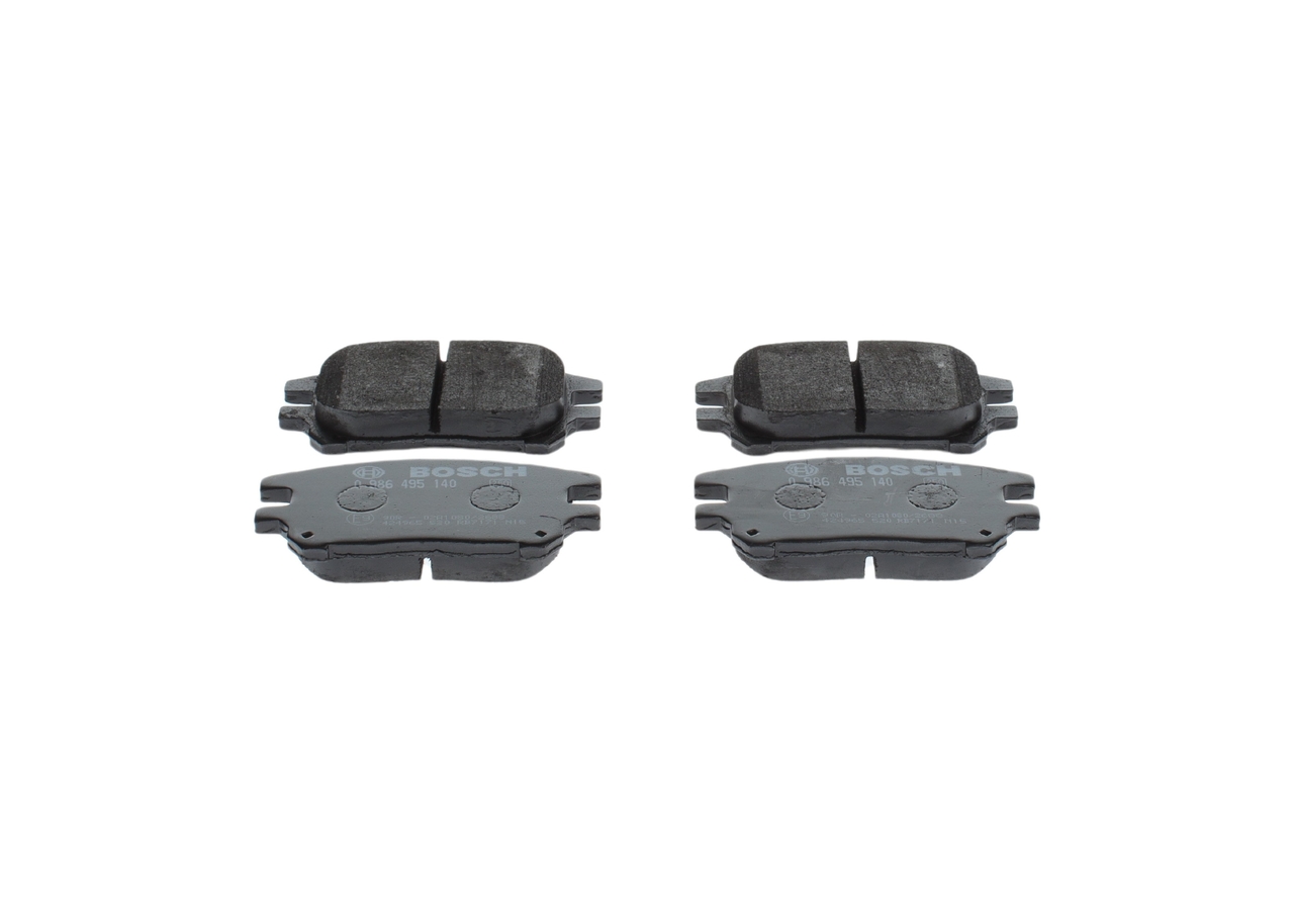 BOSCH 0 986 495 140 Комплект спирачно феродо, дискови спирачки ширина: 114,7mm, височина: 59,5mm, дебелина: 17mm