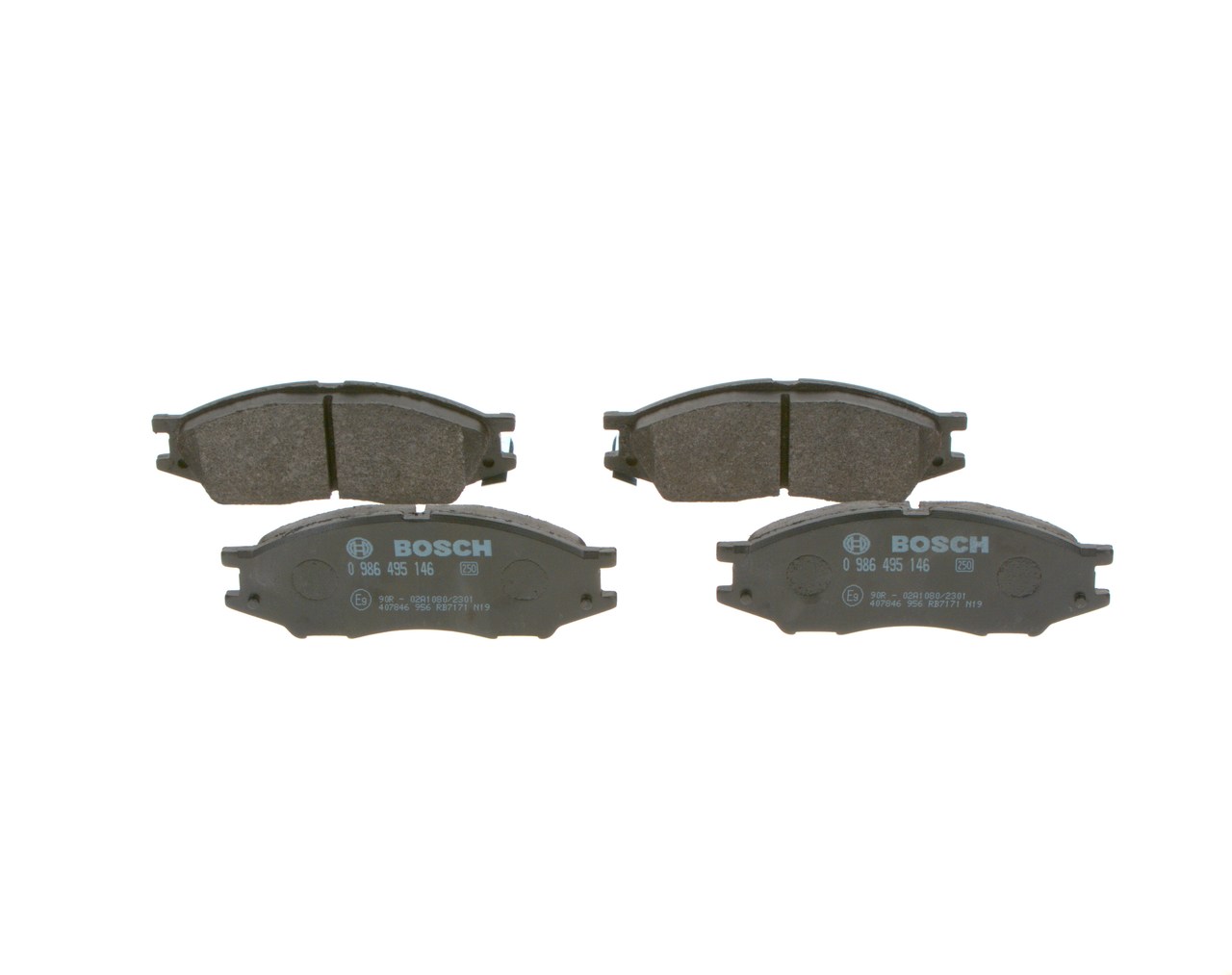Комплект спирачно феродо, дискови спирачки AY040NS096 BOSCH 0986495146 NISSAN, MAZDA, INFINITI