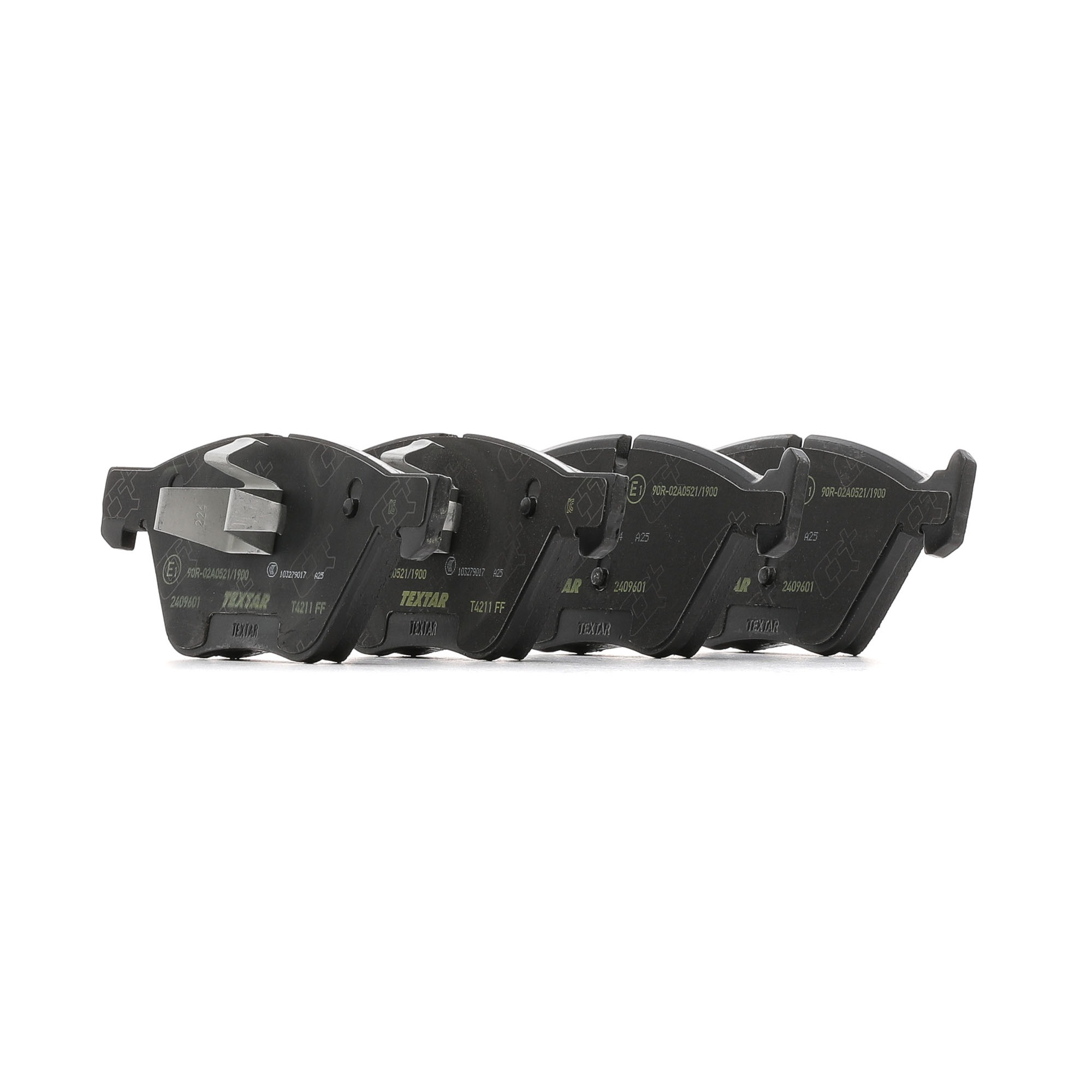 TEXTAR 2409601 Комплект спирачно феродо, дискови спирачки ширина 1: 155,1mm, ширина 2: 154,6mm, височина: 63,9mm, дебелина: 20,3mm