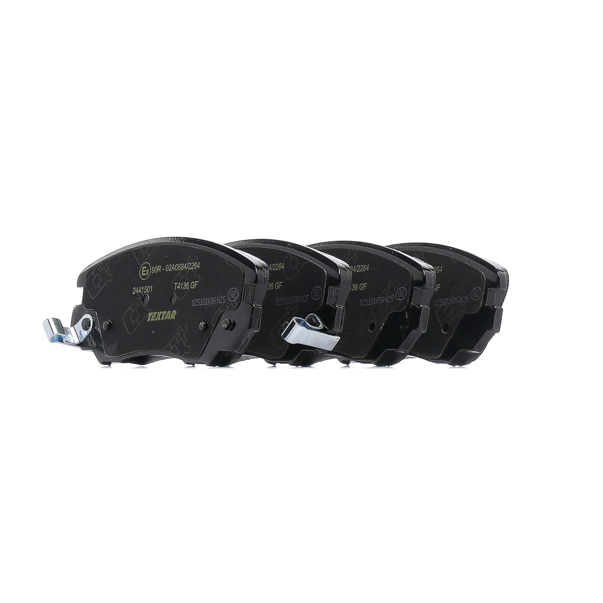 TEXTAR 2441501 Τακάκια φρένων Πλάτος: 131,4mm, Ύψος: 59,7mm, Πάχος: 19,1mm
