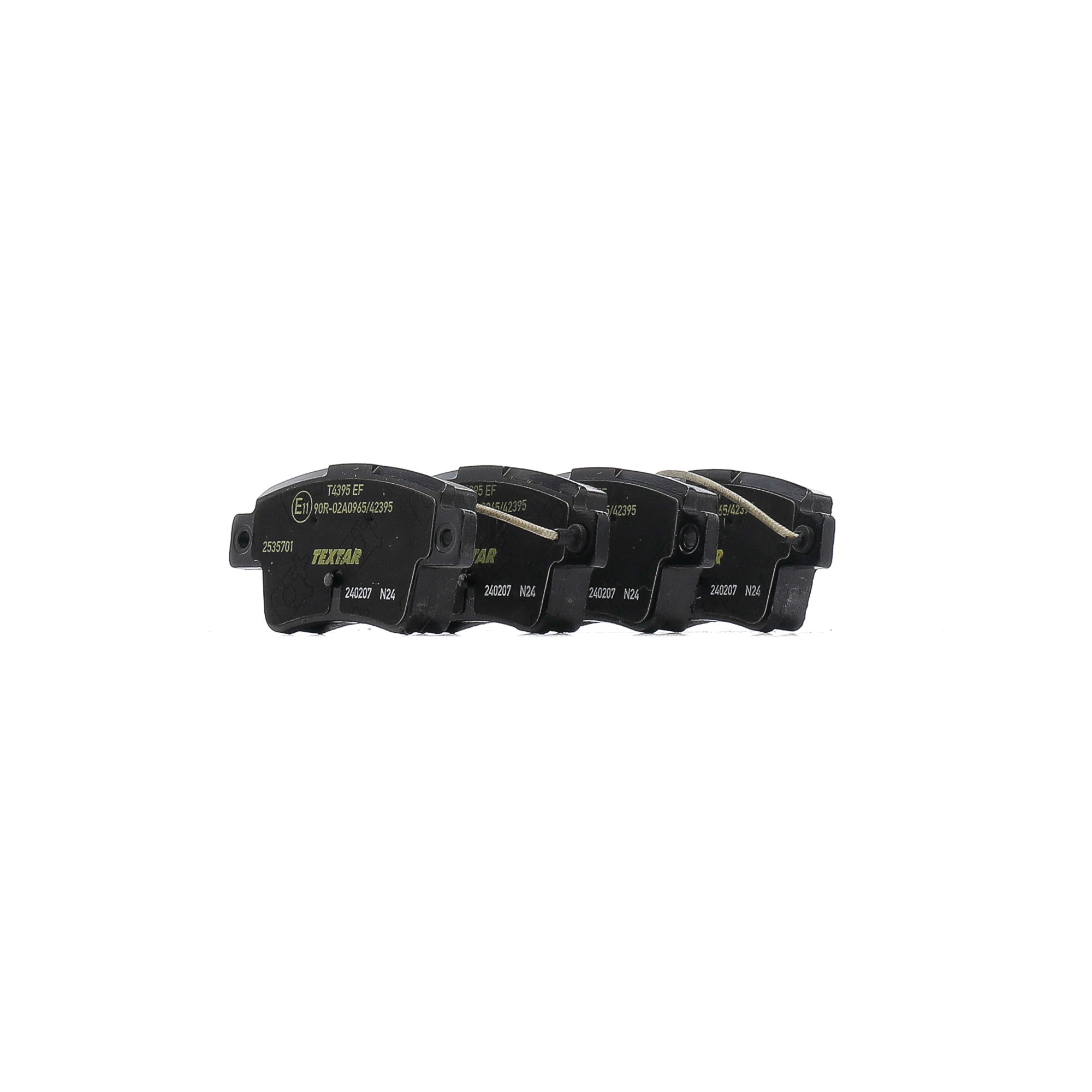 TEXTAR 2535701 Комплект спирачно феродо, дискови спирачки ширина: 102mm, височина: 47,4mm, дебелина: 17,3mm