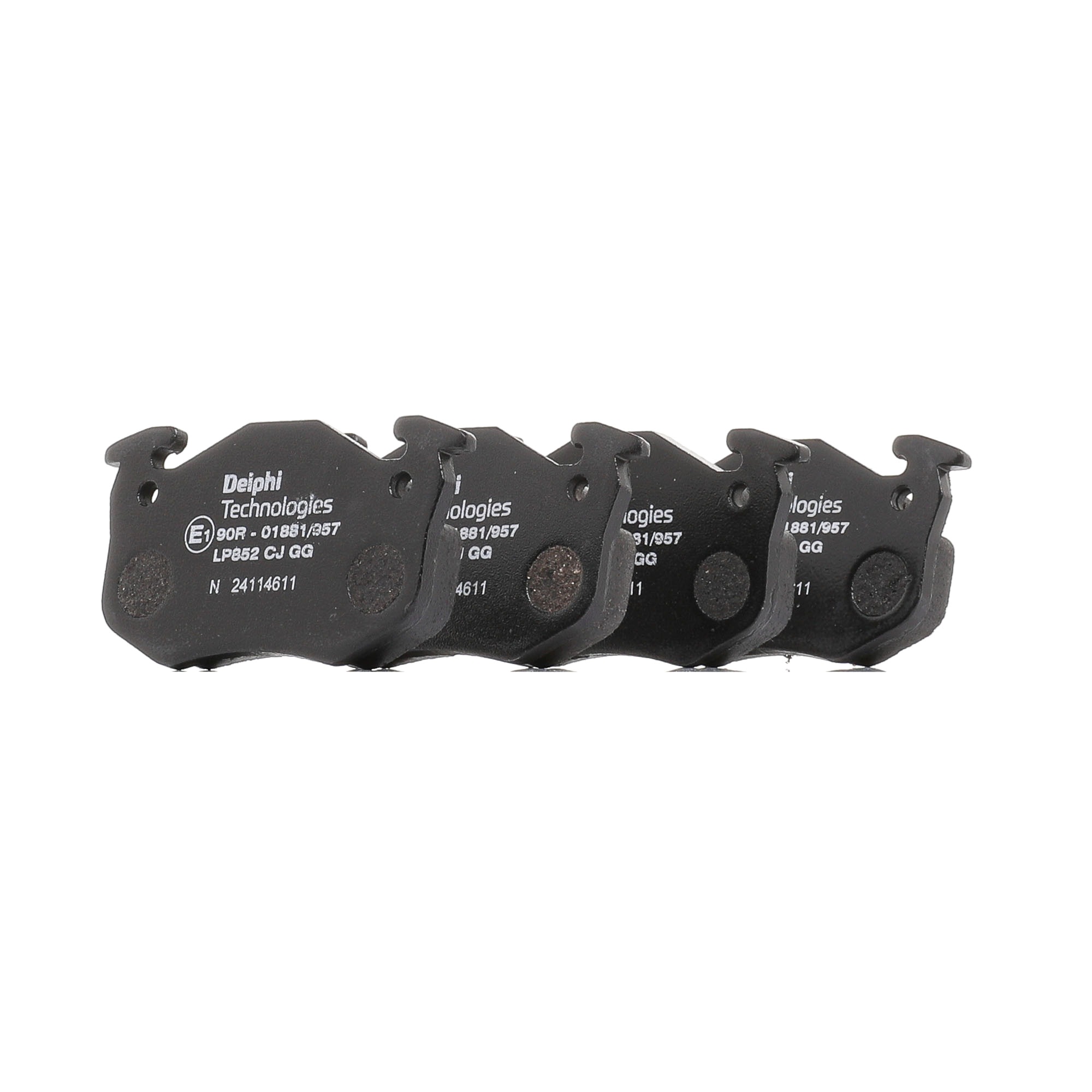DELPHI LP852 Plaquettes de frein Largeur 1: 105,3mm, Largeur 2: 105,3mm, Hauteur 1: 54,8mm, Hauteur 2: 54,8mm, Épaisseur 1: 14,5mm, Epaisseur 2: 14,5mm