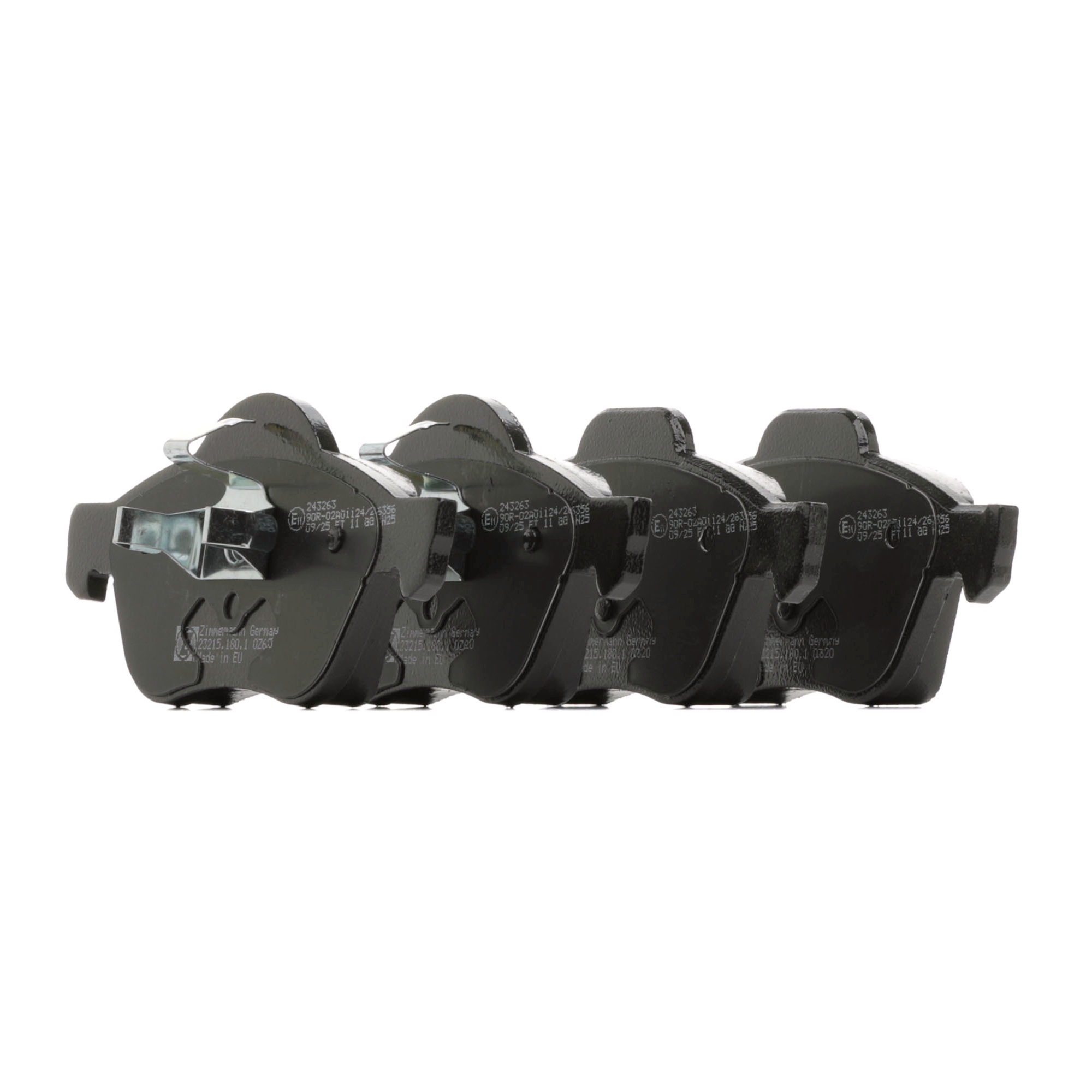 ZIMMERMANN 23215.180.1 Комплект спирачно феродо, дискови спирачки ширина 1: 155mm, ширина 2: 156mm, височина 1: 69mm, височина 2: 66mm, дебелина: 18mm